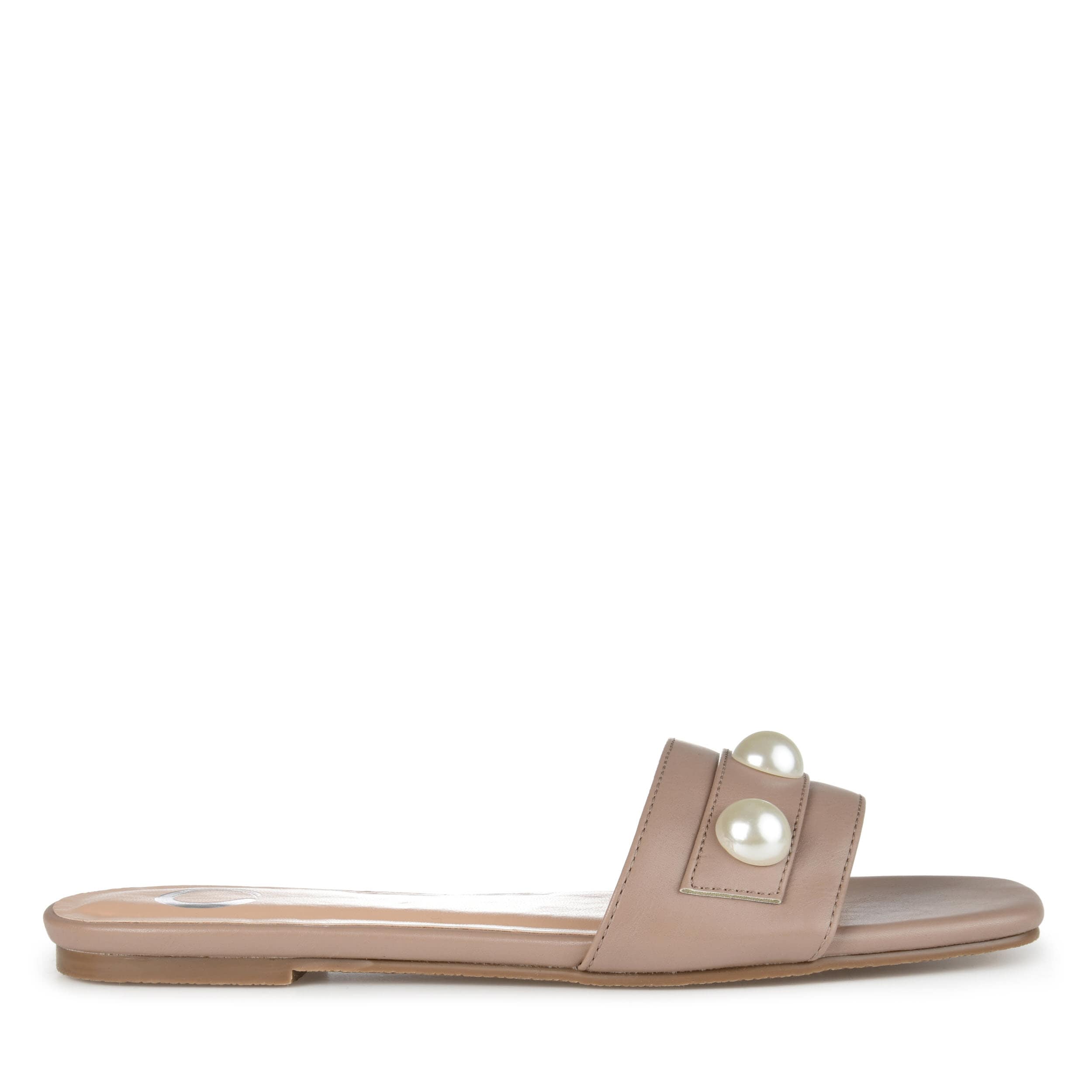 JOURNEE COLLECTION-WOMENS LEONIE SLIDE SANDAL-BROWN & 
