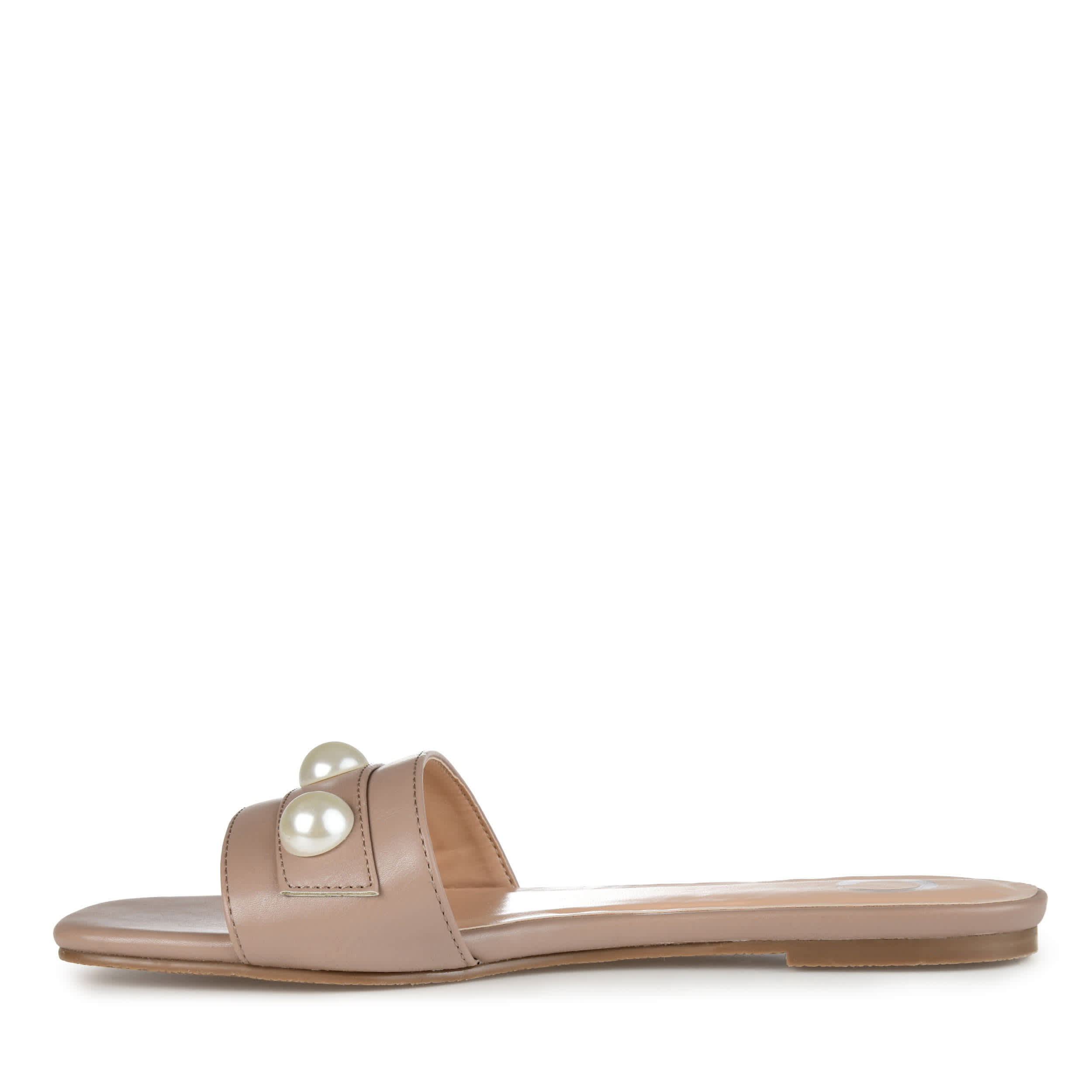 JOURNEE COLLECTION-WOMENS LEONIE SLIDE SANDAL-BROWN & 