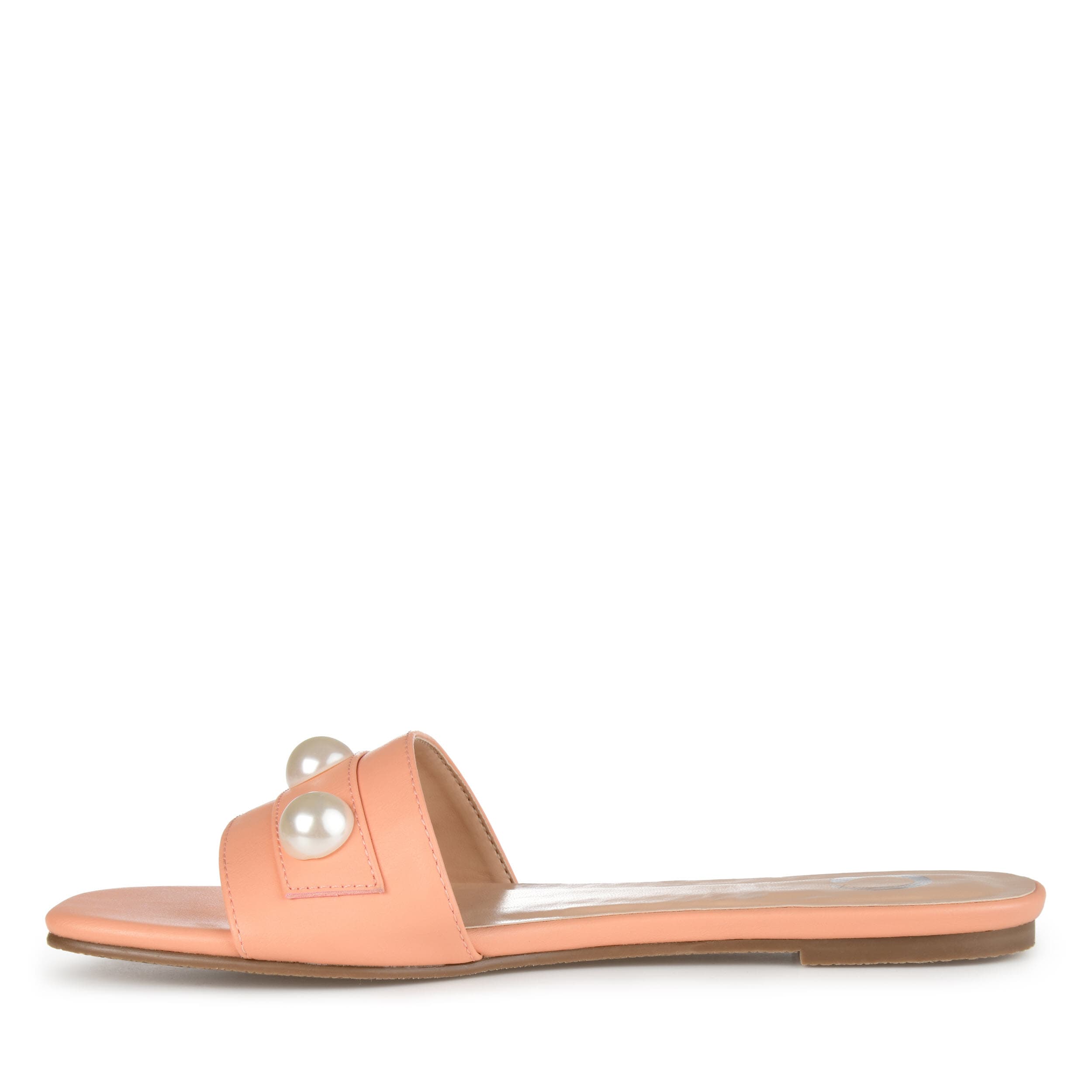 JOURNEE COLLECTION-WOMENS LEONIE SLIDE SANDAL-BLUSH & 