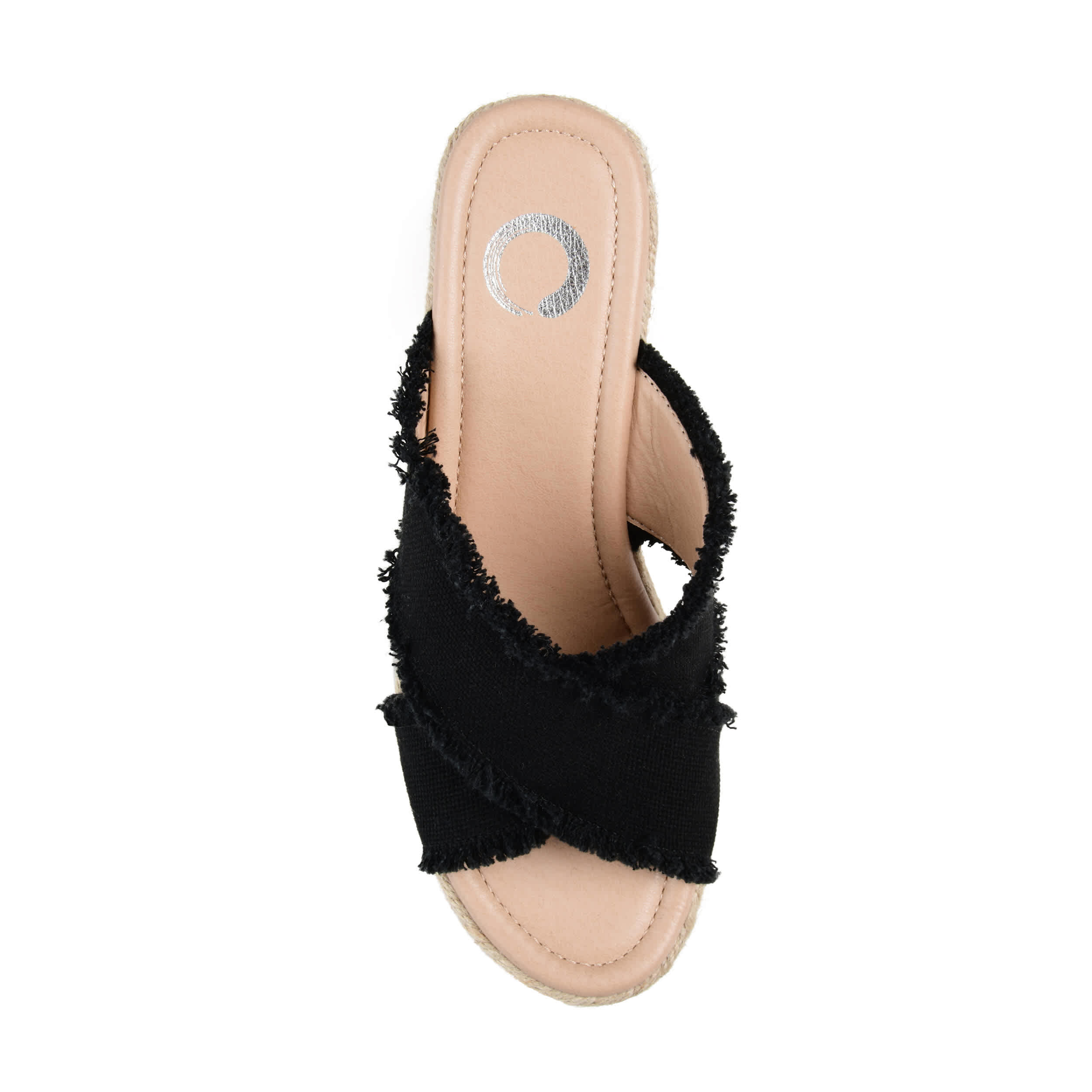 JOURNEE COLLECTION-WOMENS SHANNI WEDGE SANDAL-BLACK & 