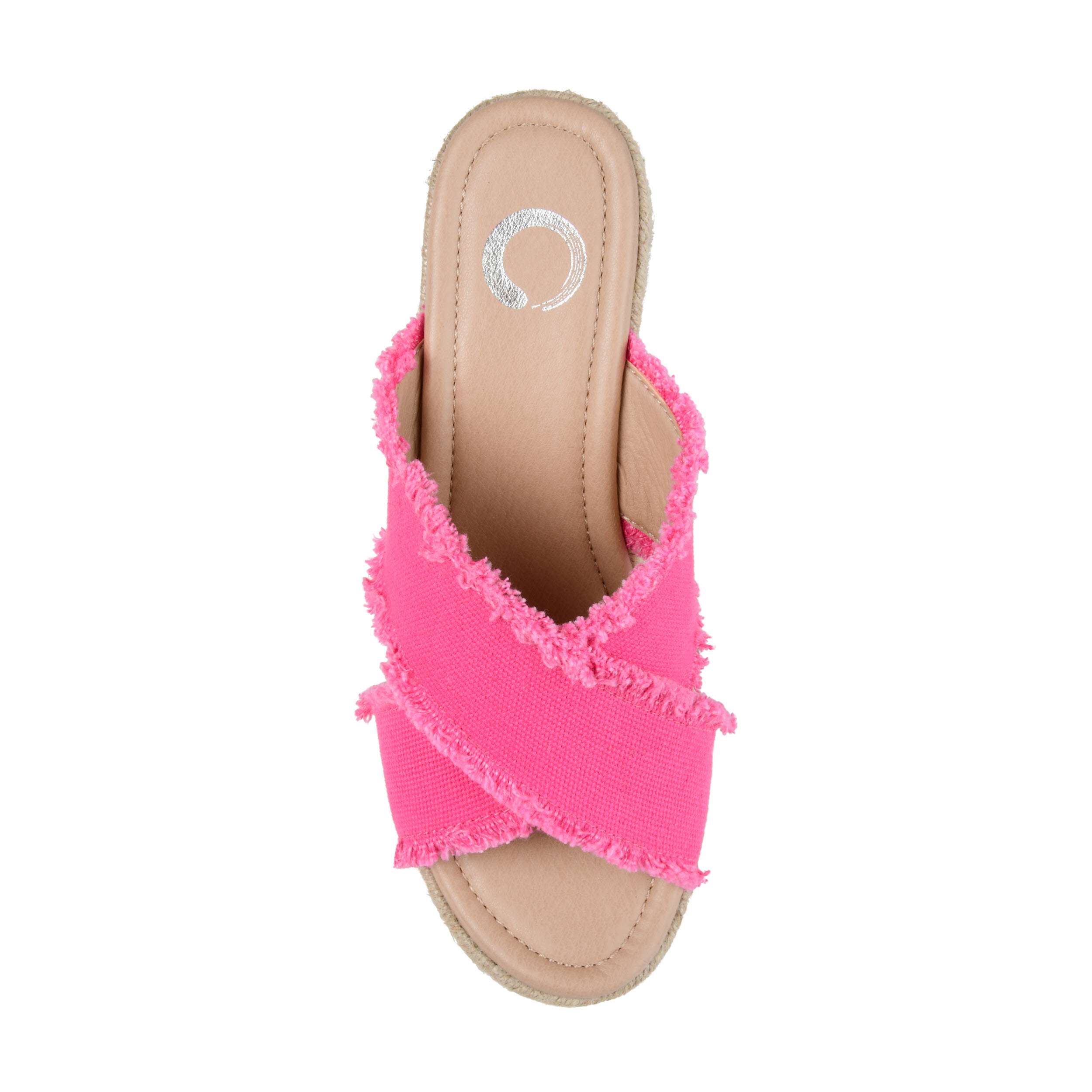 JOURNEE COLLECTION-WOMENS SHANNI WEDGE SANDAL-FUSCHIA & 