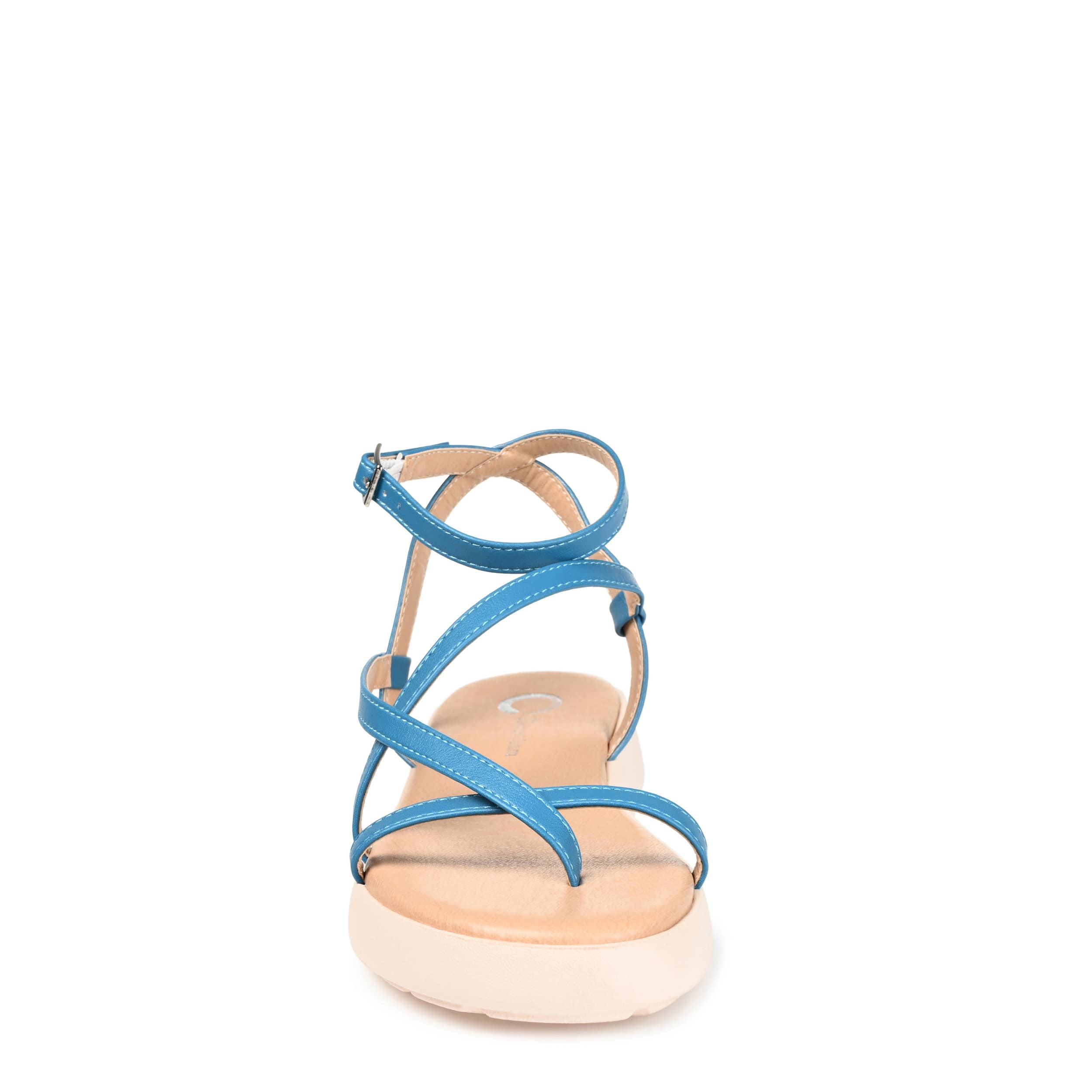 JOURNEE COLLECTION-WOMENS JESELIA SANDAL-BLUE & 