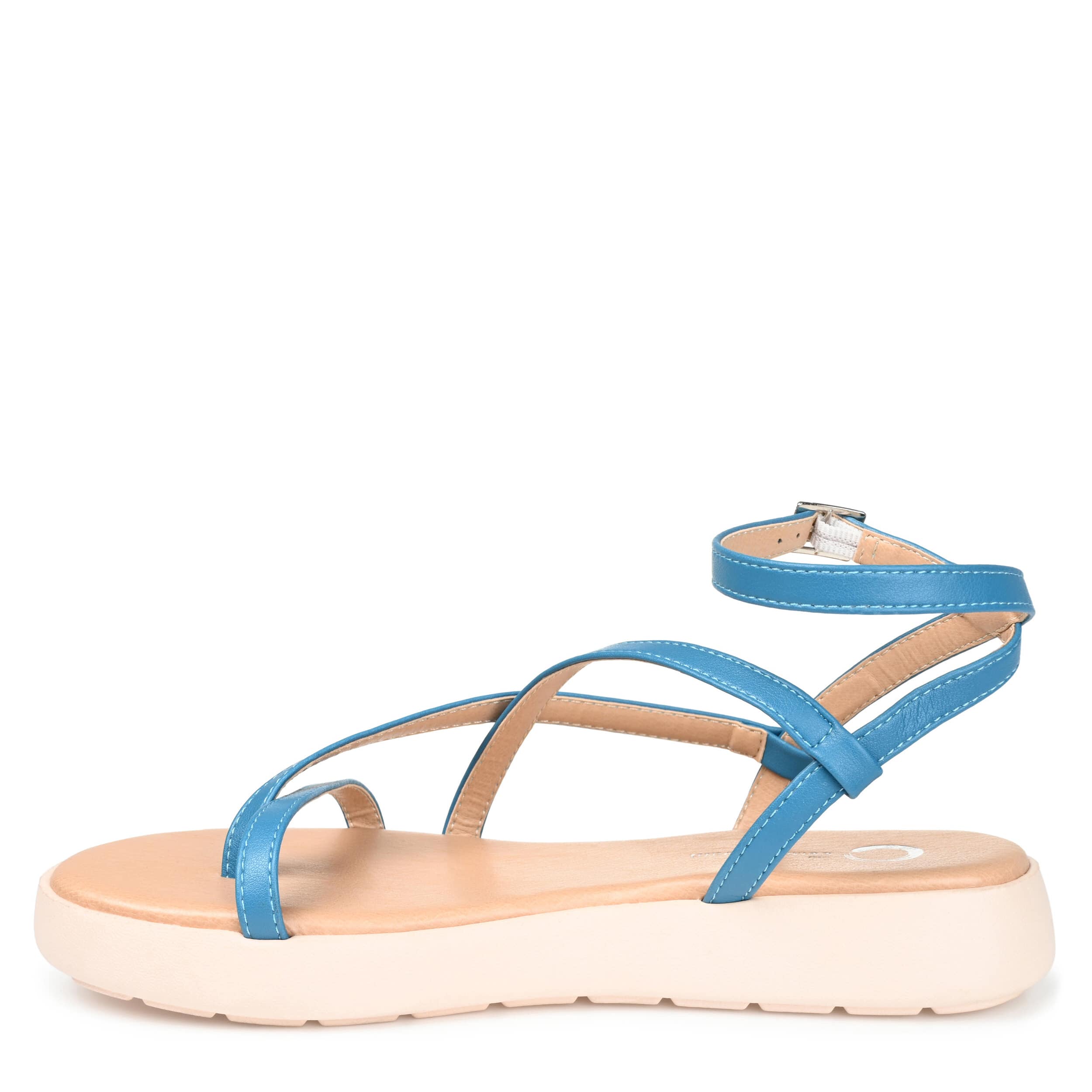 JOURNEE COLLECTION-WOMENS JESELIA SANDAL-BLUE & 