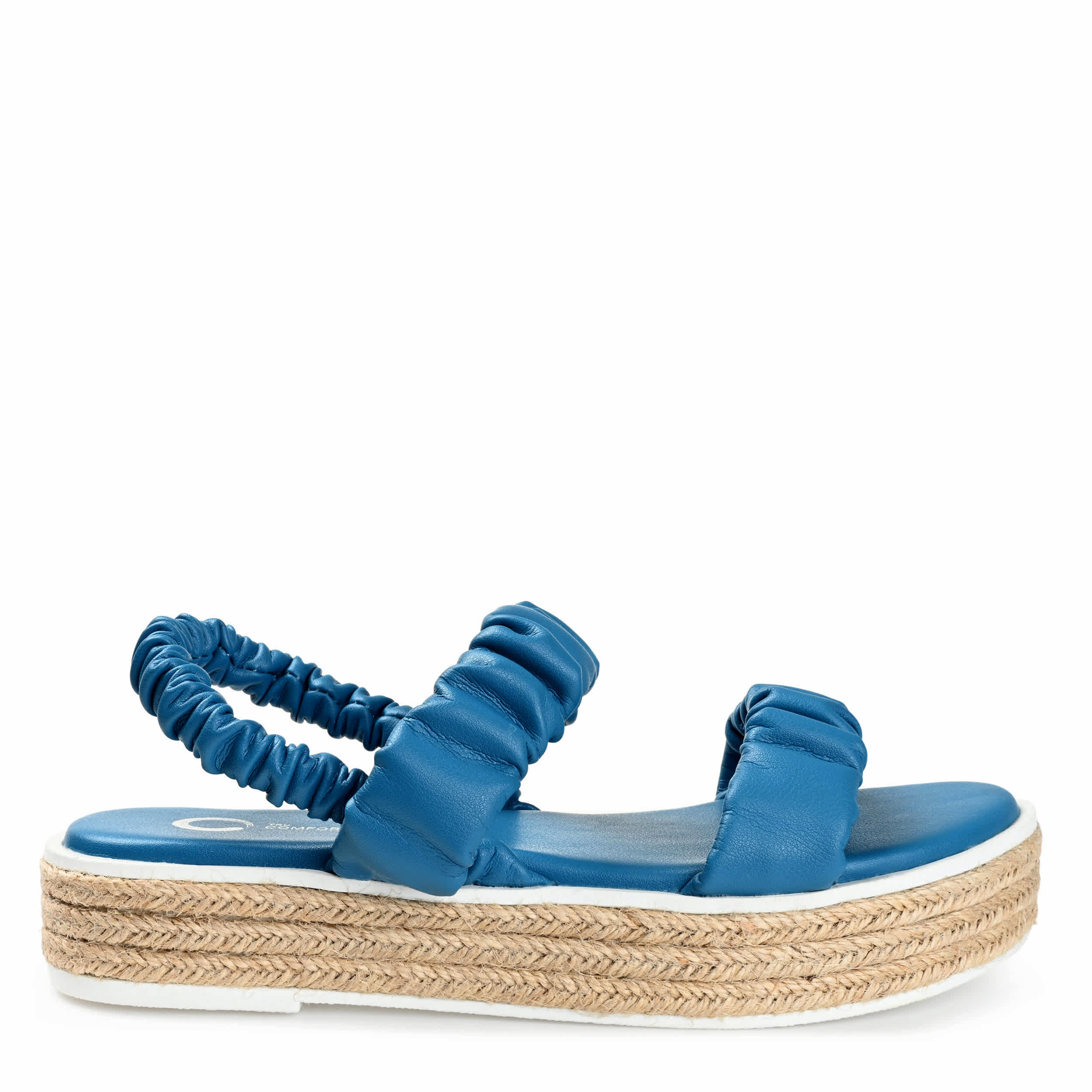 JOURNEE COLLECTION-WOMENS KNOWLES PLATFORM SANDAL-BLUE & 
