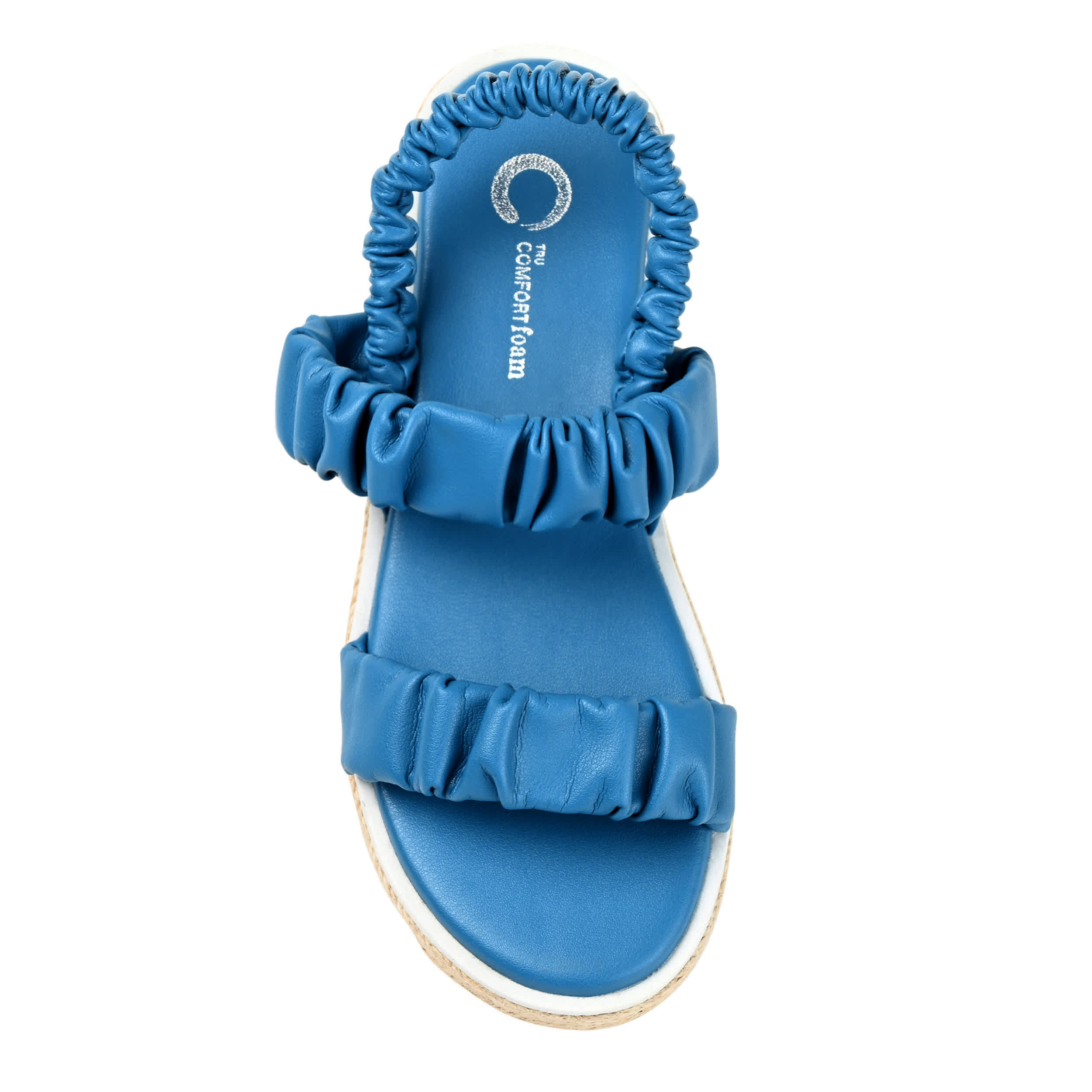 JOURNEE COLLECTION-WOMENS KNOWLES PLATFORM SANDAL-BLUE & 