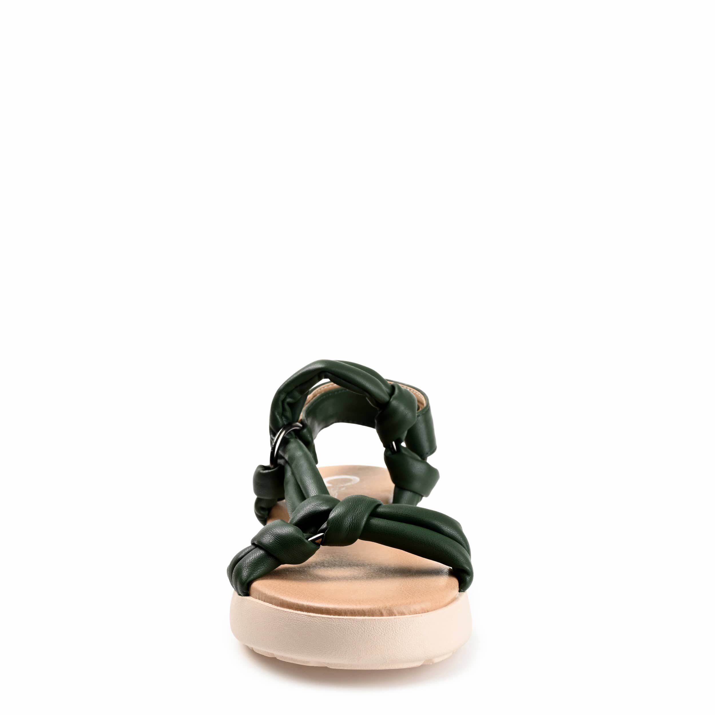 JOURNEE COLLECTION-WOMENS MARRI PLATFORM SANDAL-OLIVE & 