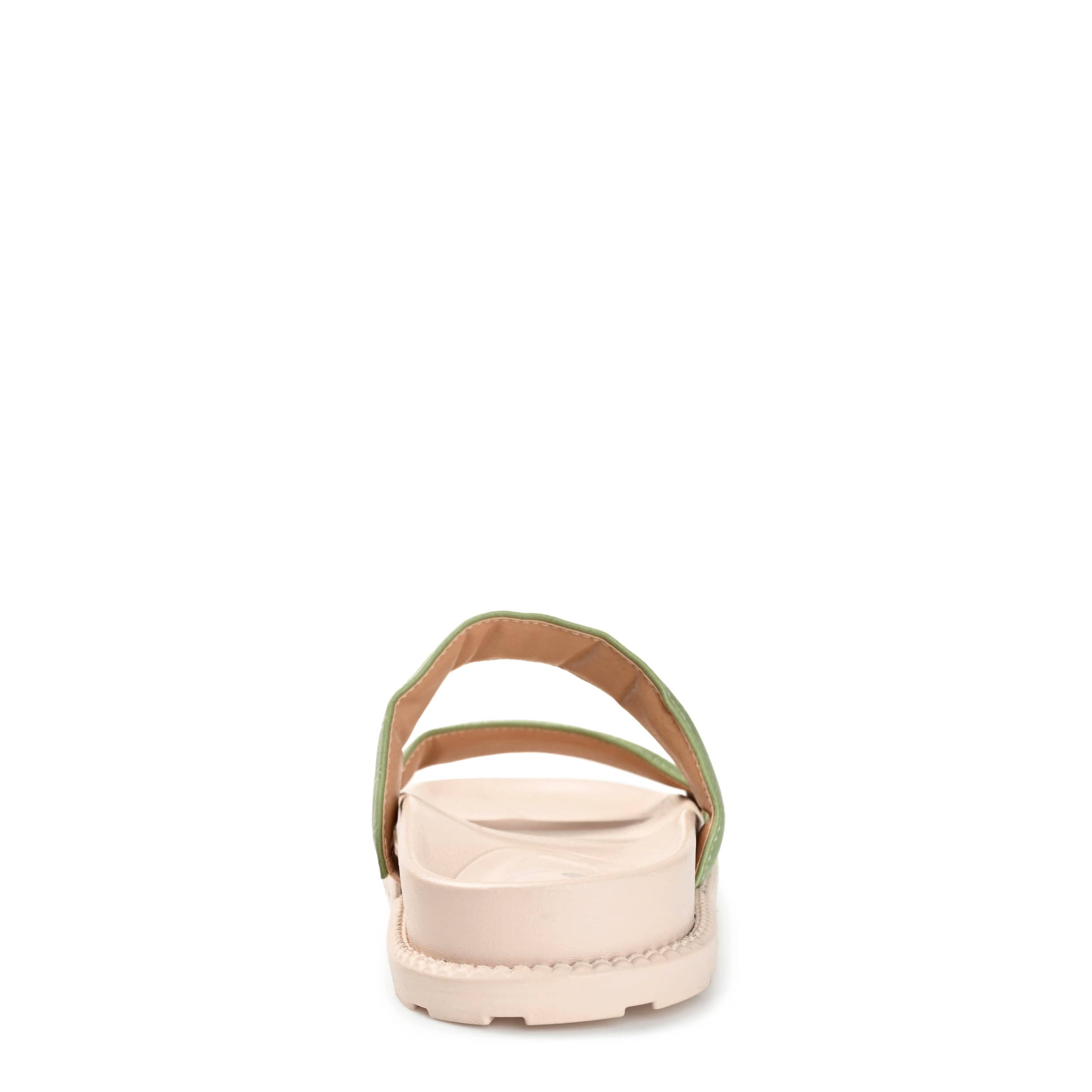 JOURNEE COLLECTION-WOMENS STELLINA FOOTBED SLIDE-OLIVE & 