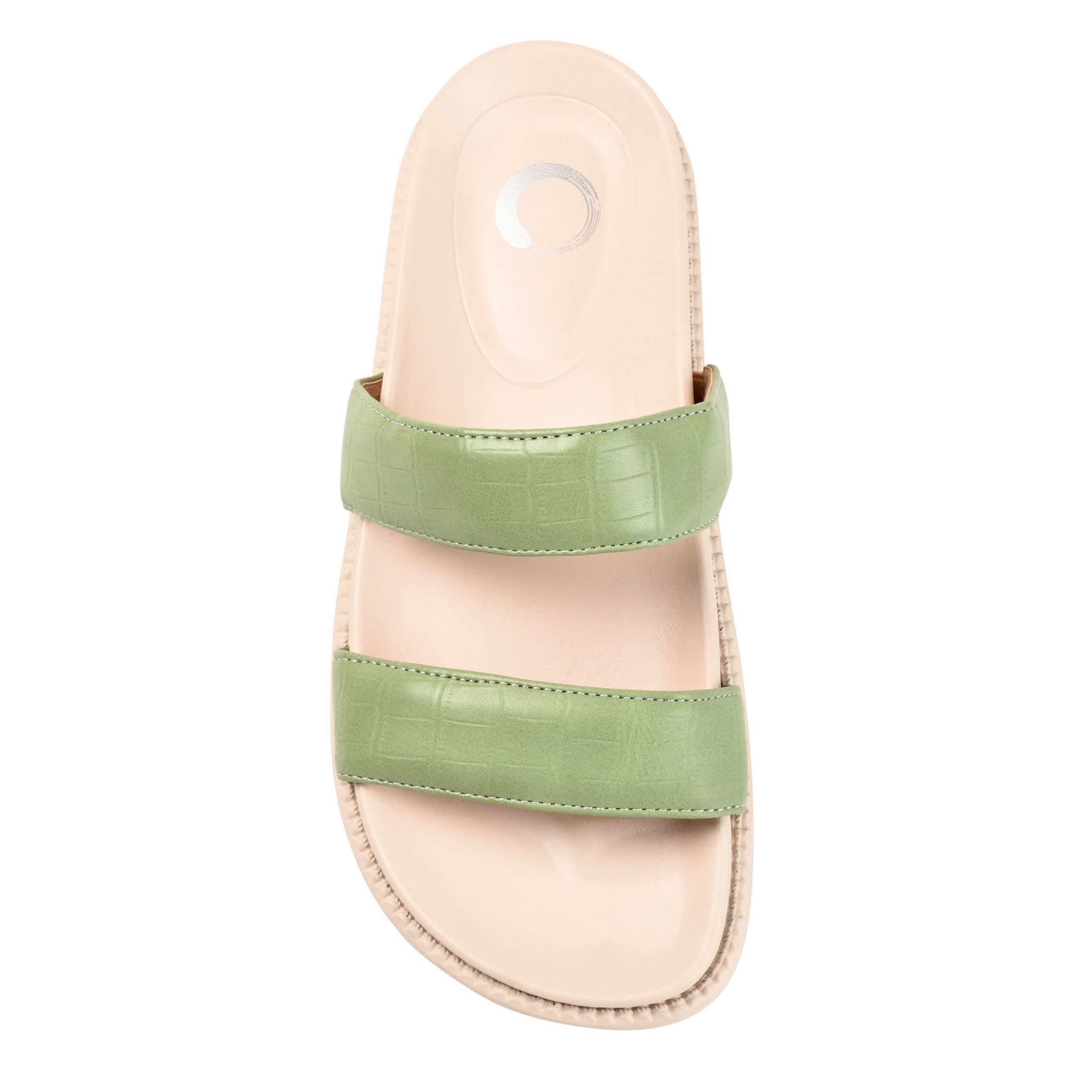 JOURNEE COLLECTION-WOMENS STELLINA FOOTBED SLIDE-OLIVE & 