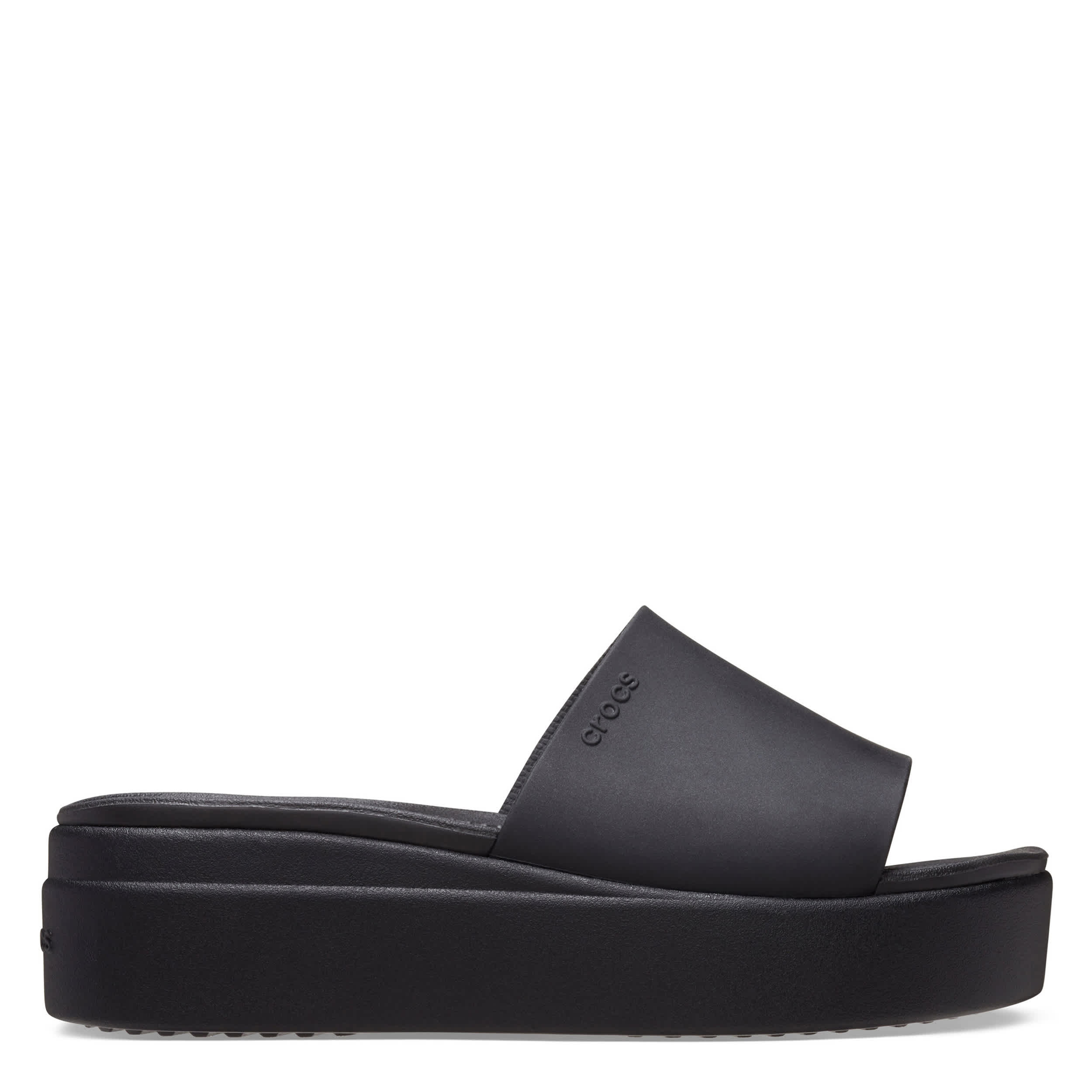 WOMENS BROOKLYN SLIDE LOW WEDGE SANDAL - BLACK