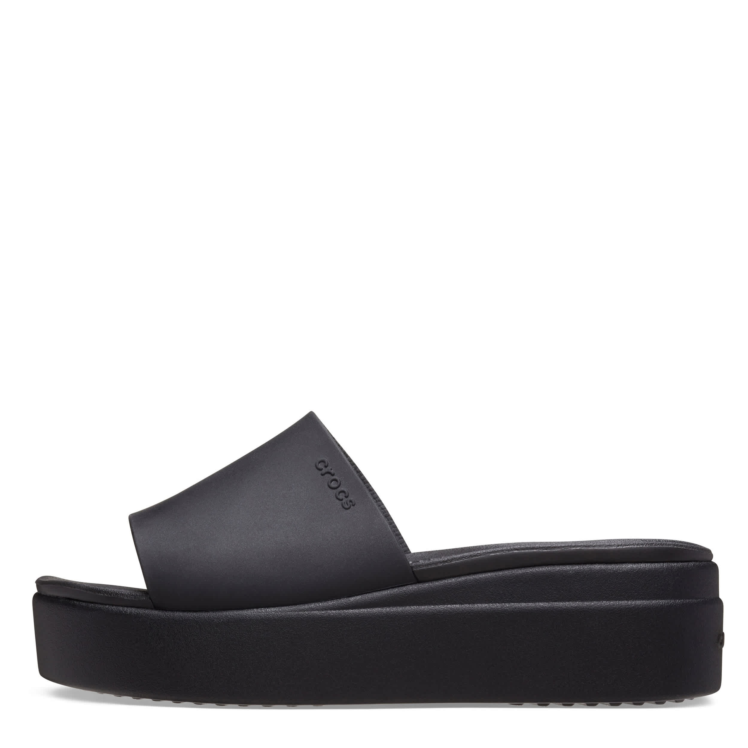 WOMENS BROOKLYN SLIDE LOW WEDGE SANDAL - BLACK