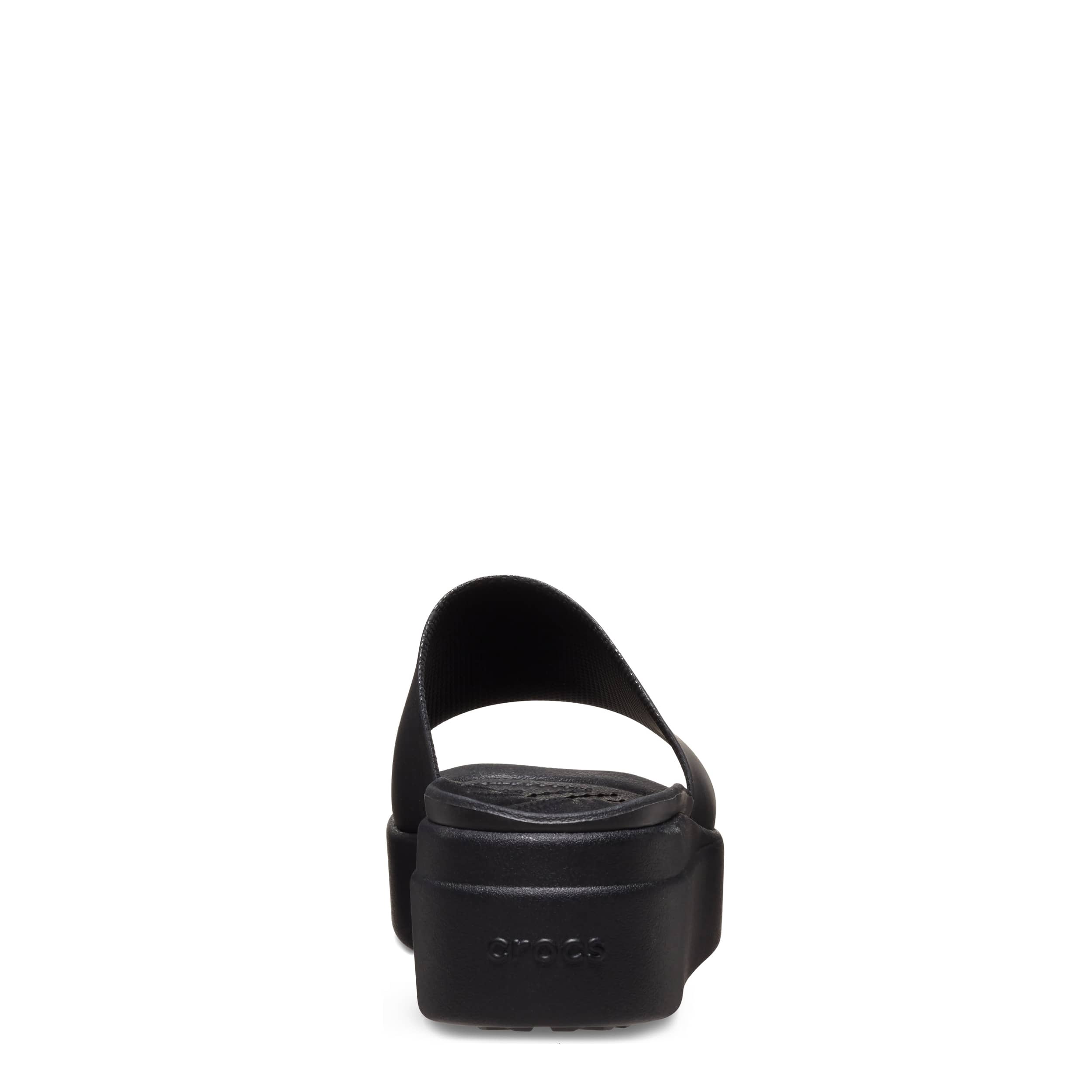 WOMENS BROOKLYN SLIDE LOW WEDGE SANDAL - BLACK