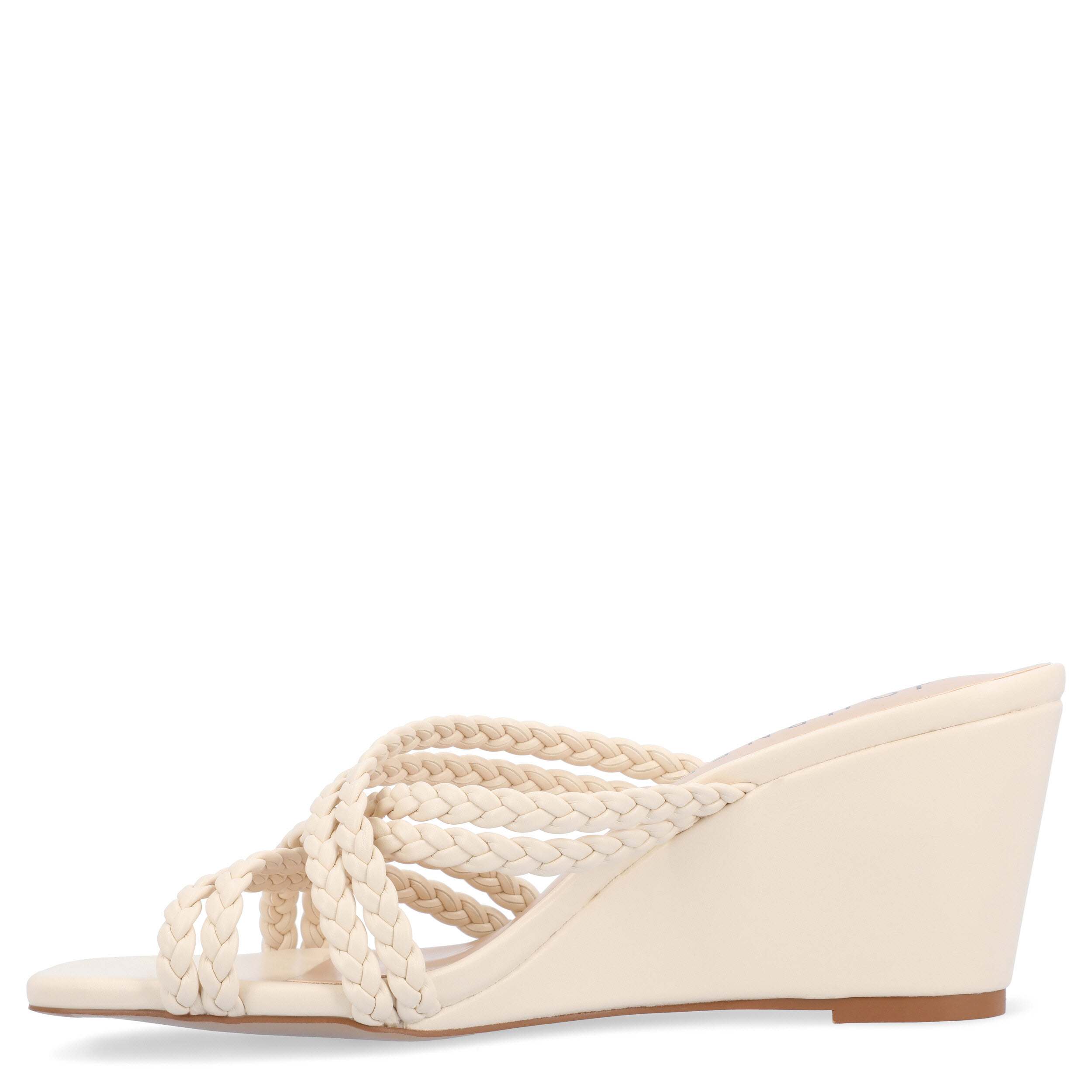 JOURNEE COLLECTION-WOMENS BAYLEN WEDGE SANDAL-BEIGE & 