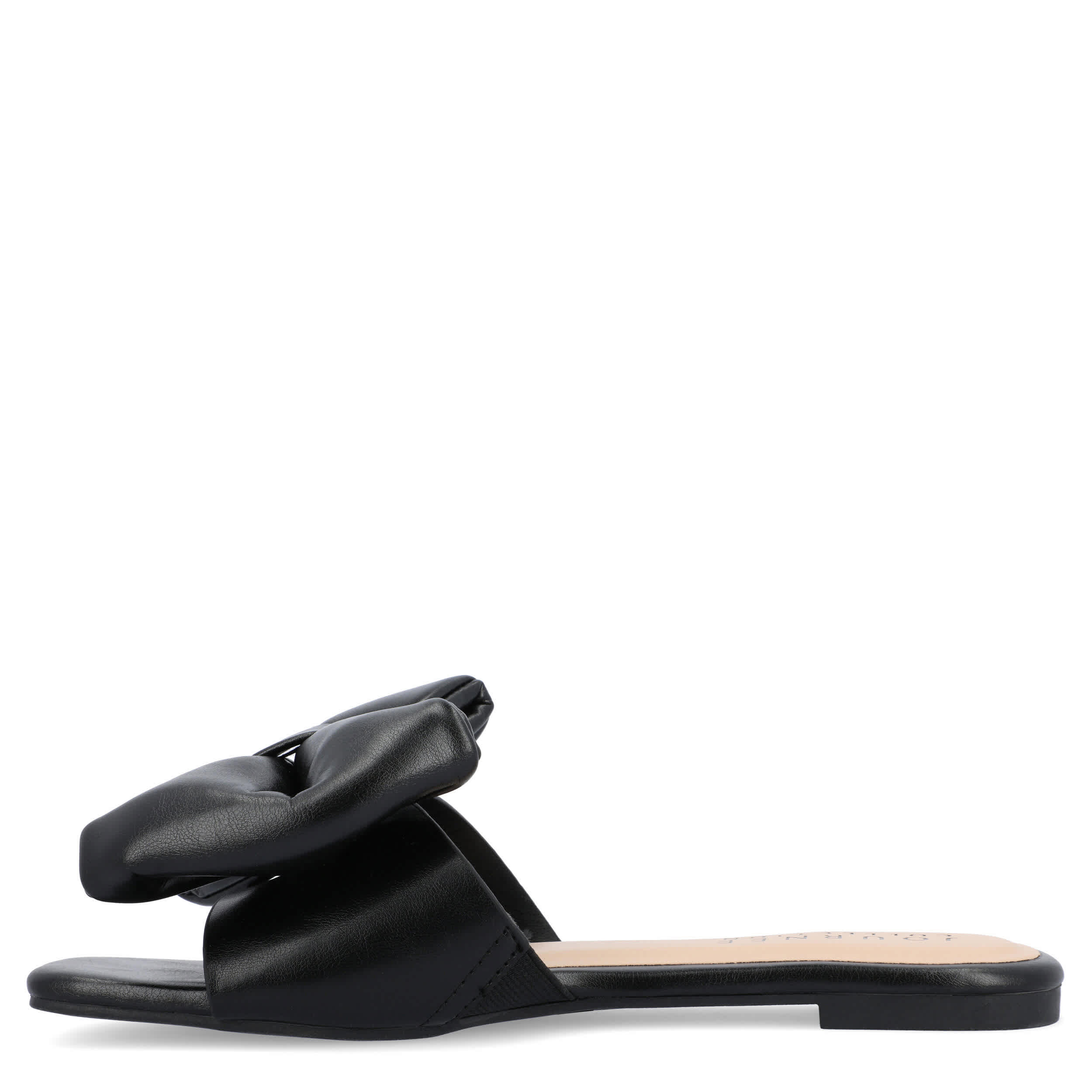 JOURNEE COLLECTION-WOMENS FAYRE SLIP ON SANDAL-BLACK & 