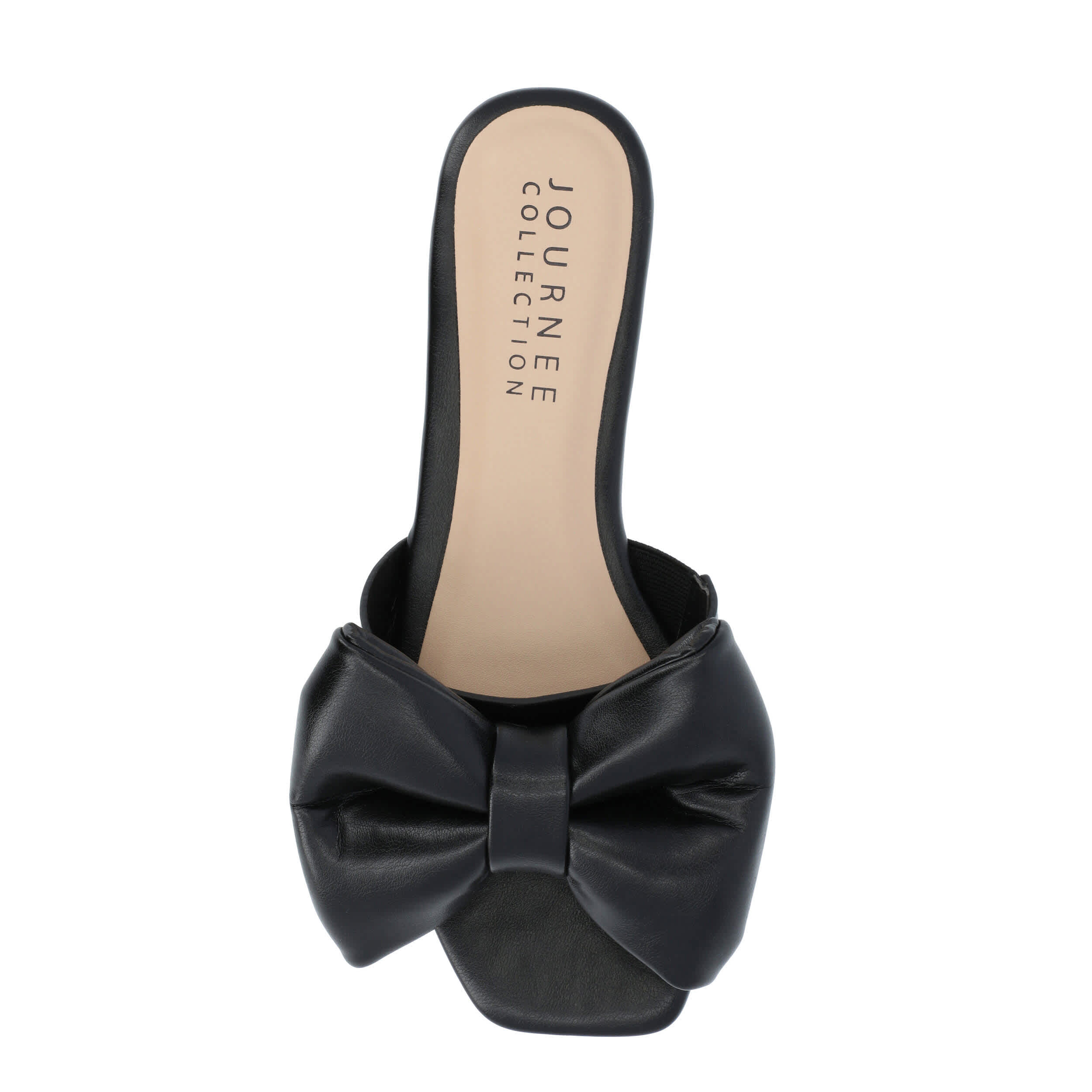 JOURNEE COLLECTION-WOMENS FAYRE SLIP ON SANDAL-BLACK & 