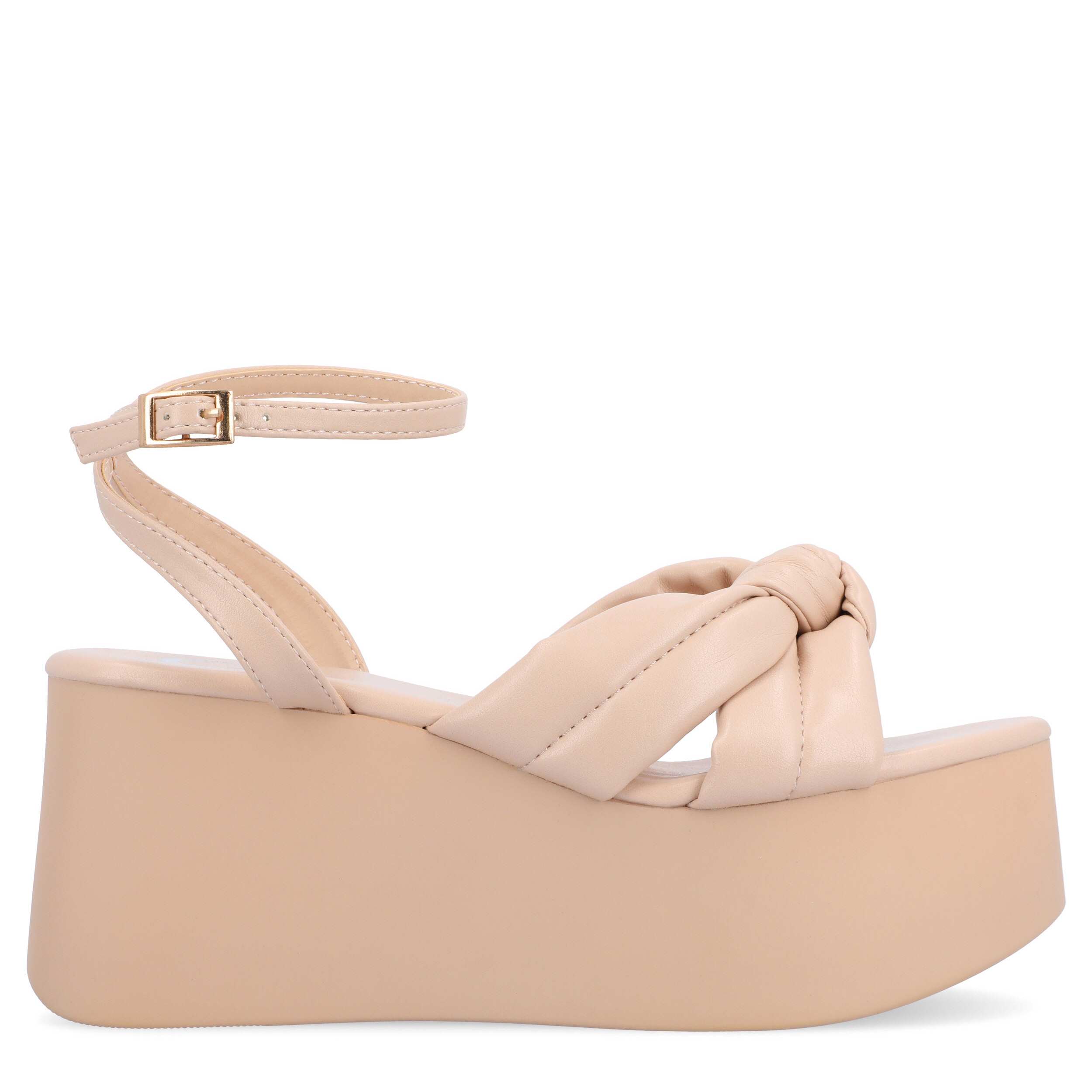 JOURNEE COLLECTION-WOMENS LAILEE PLATFORM SANDAL-NUDE & 