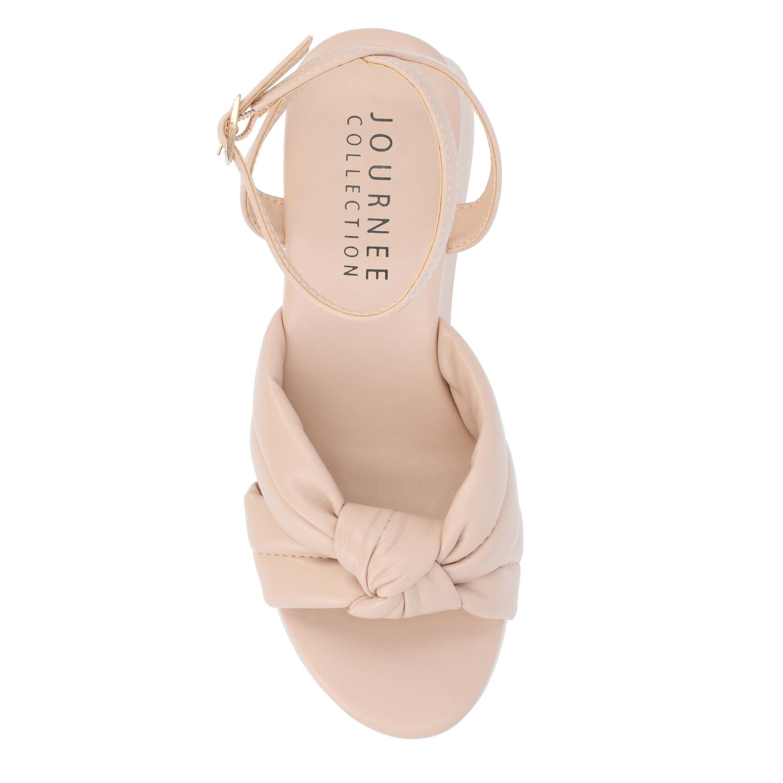 JOURNEE COLLECTION-WOMENS LAILEE PLATFORM SANDAL-NUDE & 