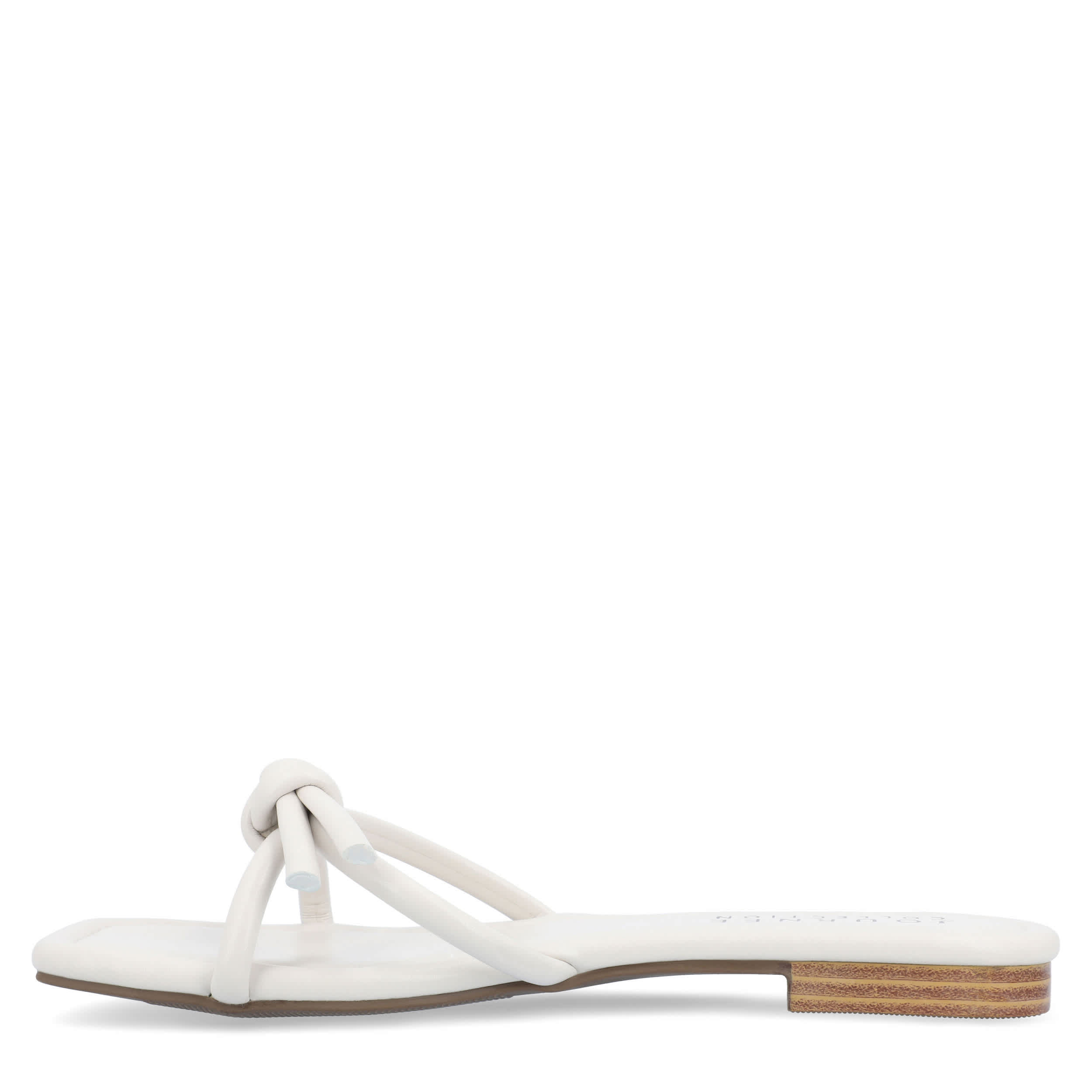 JOURNEE COLLECTION-WOMENS SOMA FLAT SANDAL-OFF WHITE & 