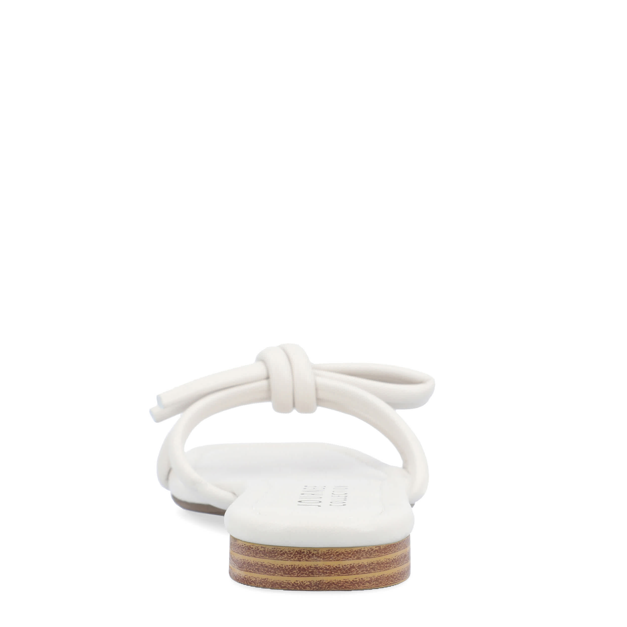 JOURNEE COLLECTION-WOMENS SOMA FLAT SANDAL-OFF WHITE & 