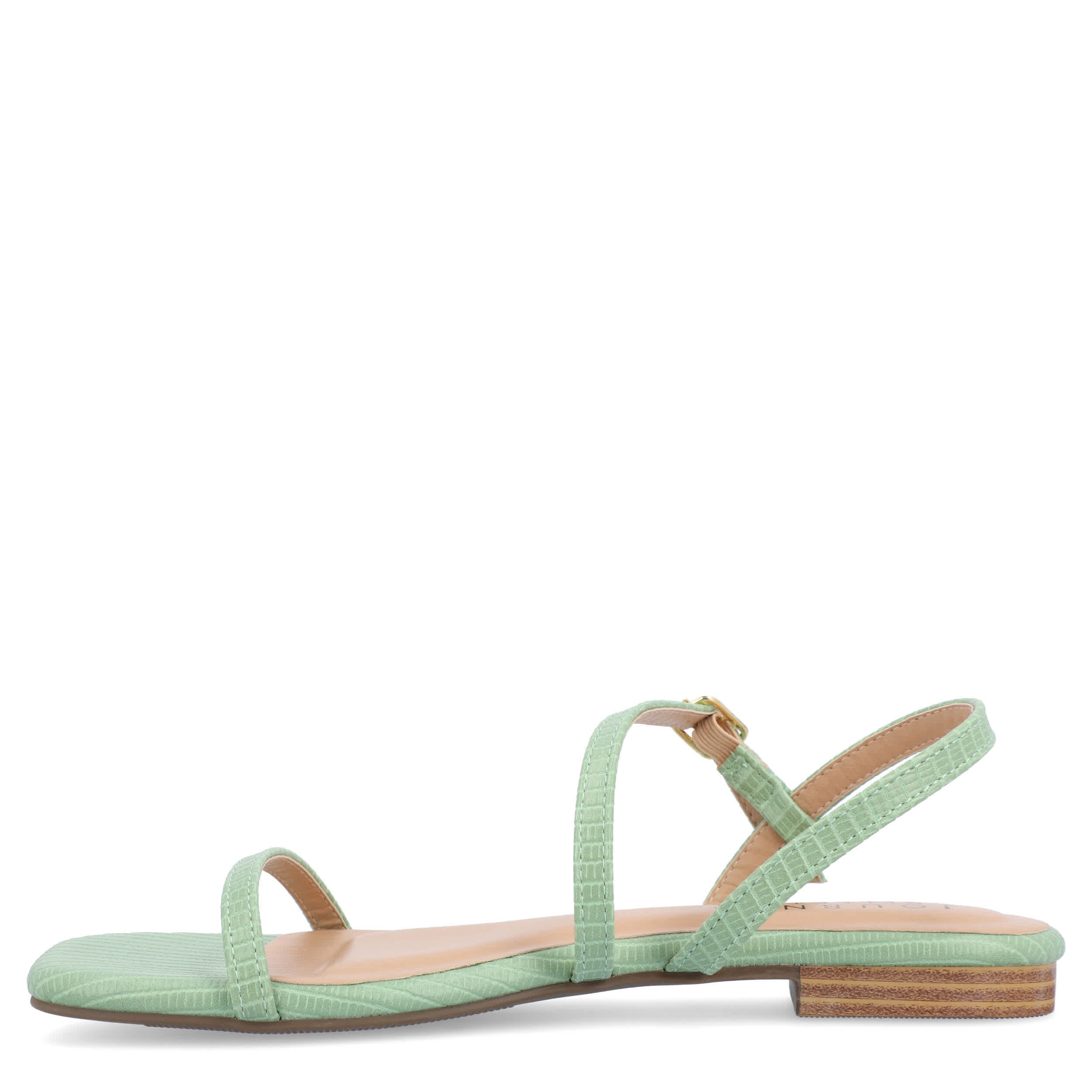 JOURNEE COLLECTION-WOMENS CRISHELL FLAT SANDAL-GREEN & 