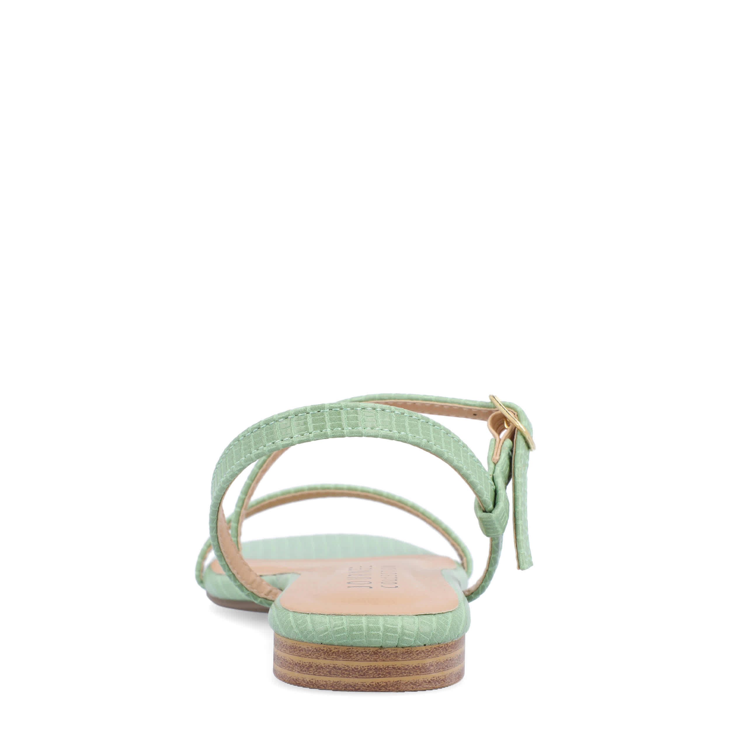 JOURNEE COLLECTION-WOMENS CRISHELL FLAT SANDAL-GREEN & 