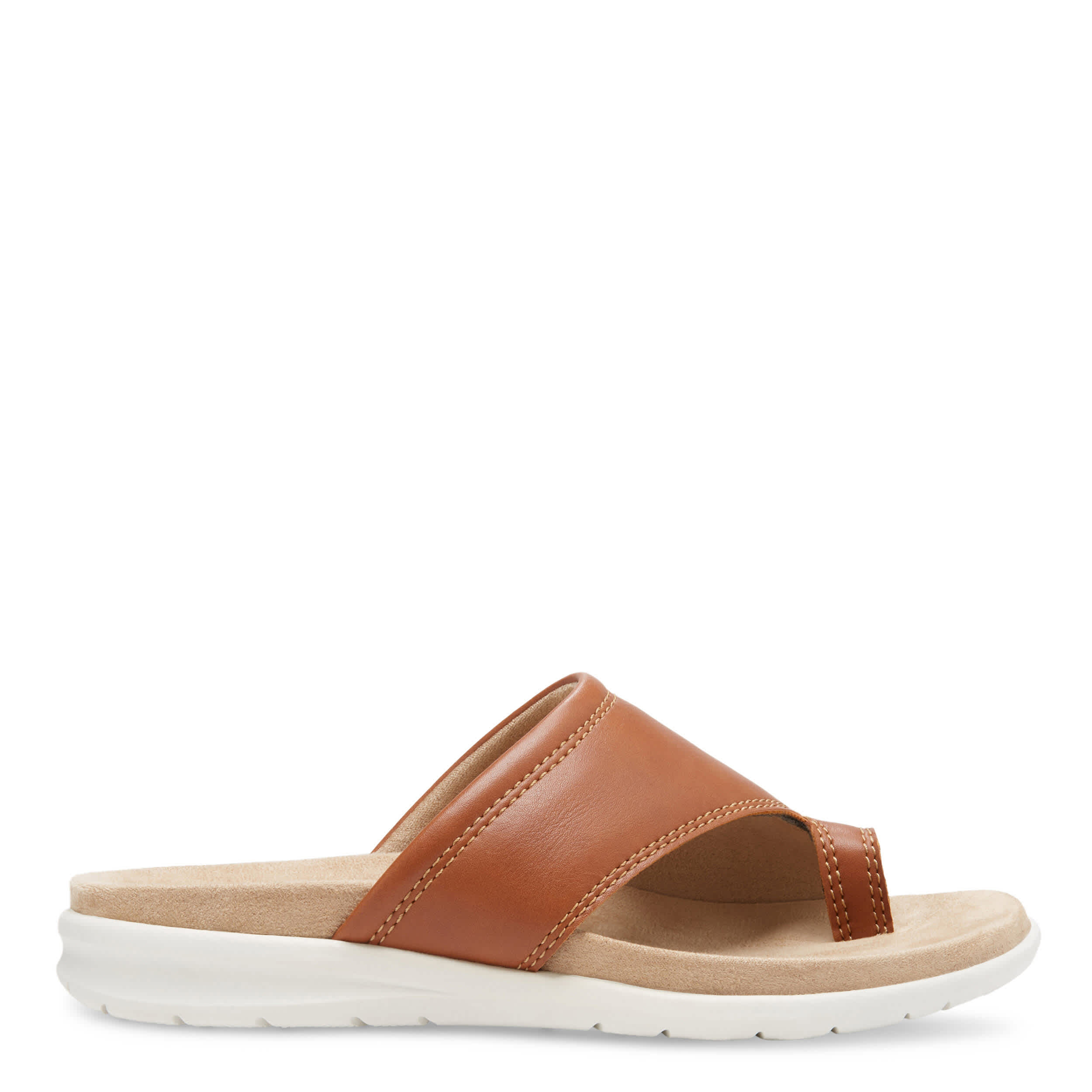 EASTLAND-WOMENS DALLAS THONG SANDAL-TAN & 