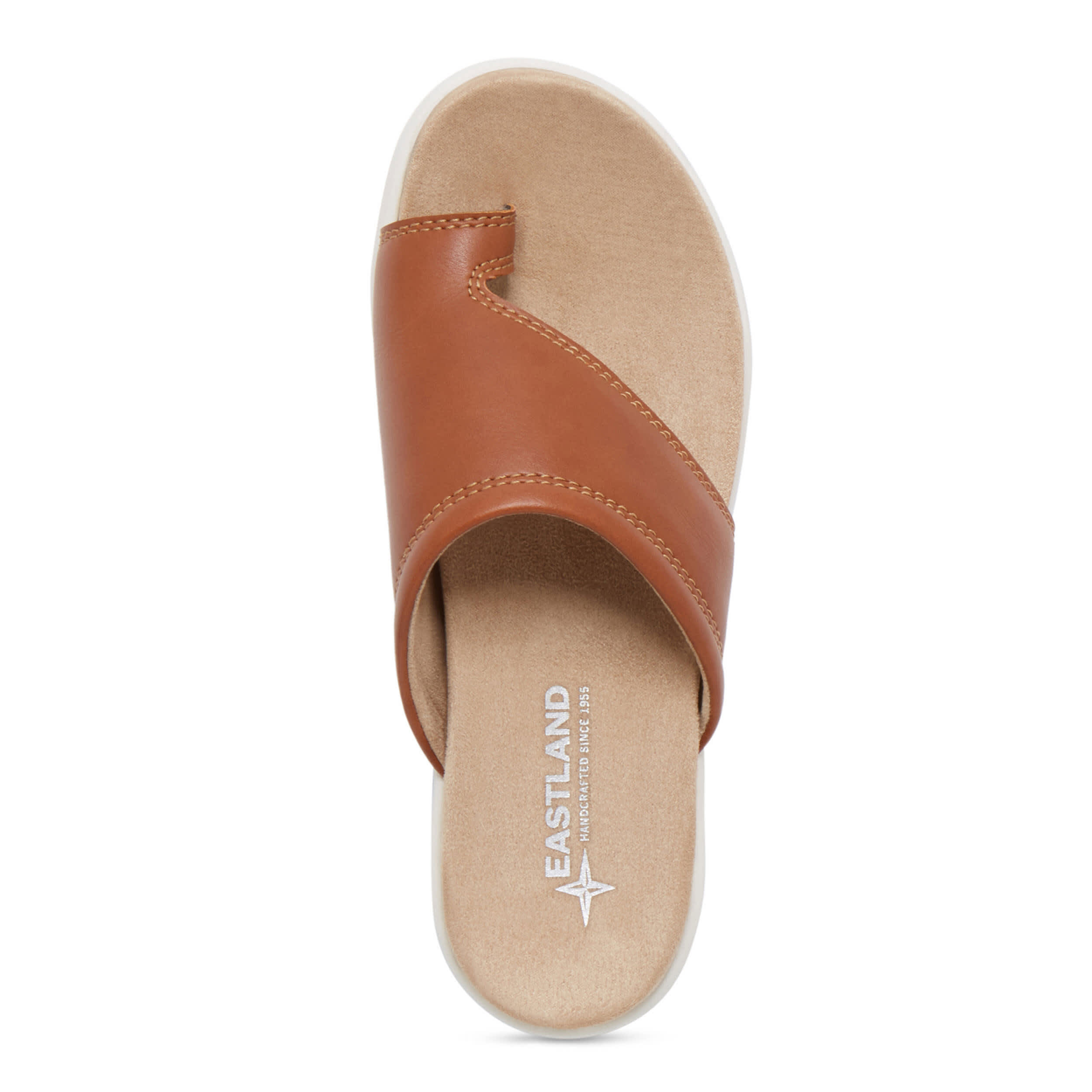 EASTLAND-WOMENS DALLAS THONG SANDAL-TAN & 
