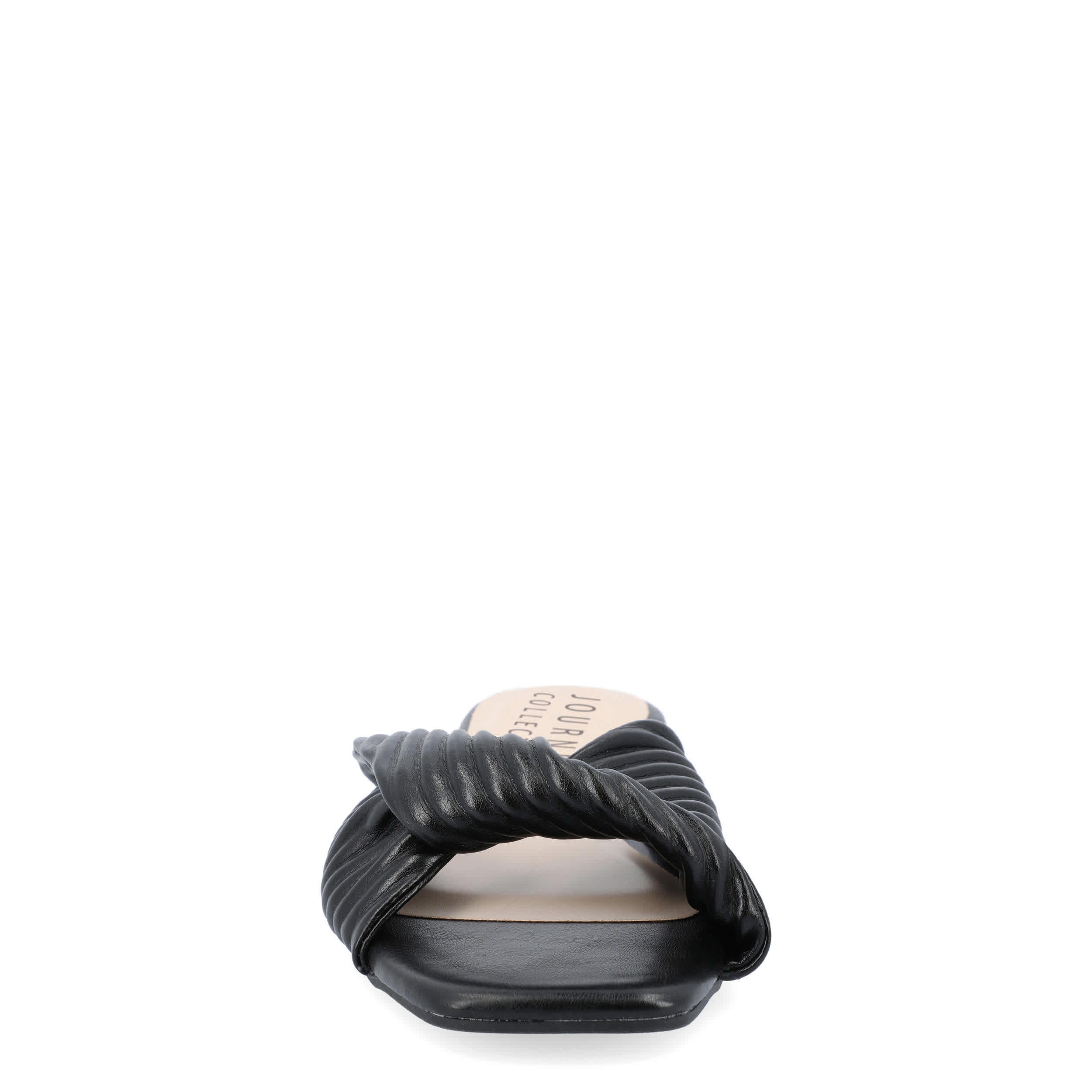 JOURNEE COLLECTION-WOMENS EMALYNN SLIDE SANDAL-BLACK & 