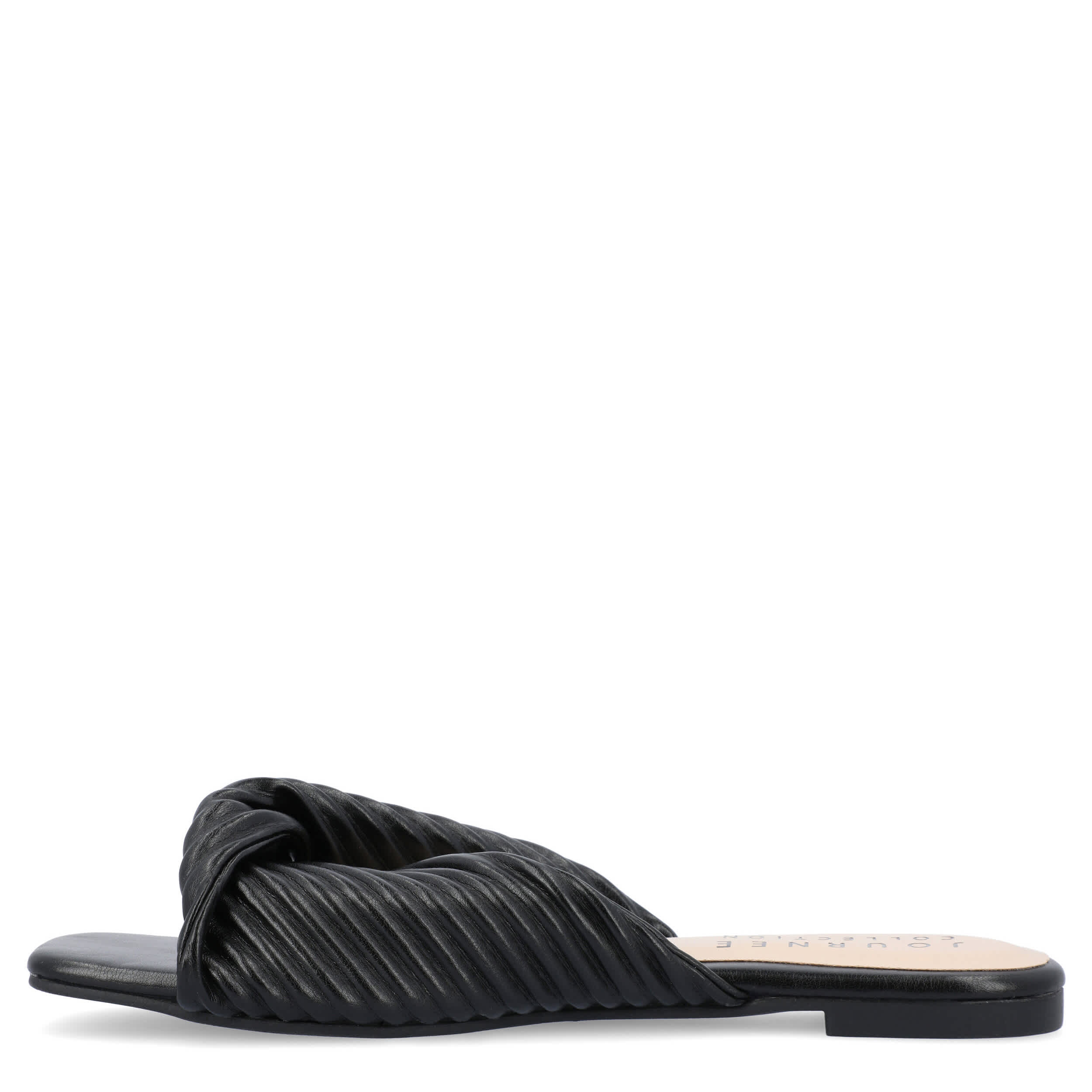 JOURNEE COLLECTION-WOMENS EMALYNN SLIDE SANDAL-BLACK & 