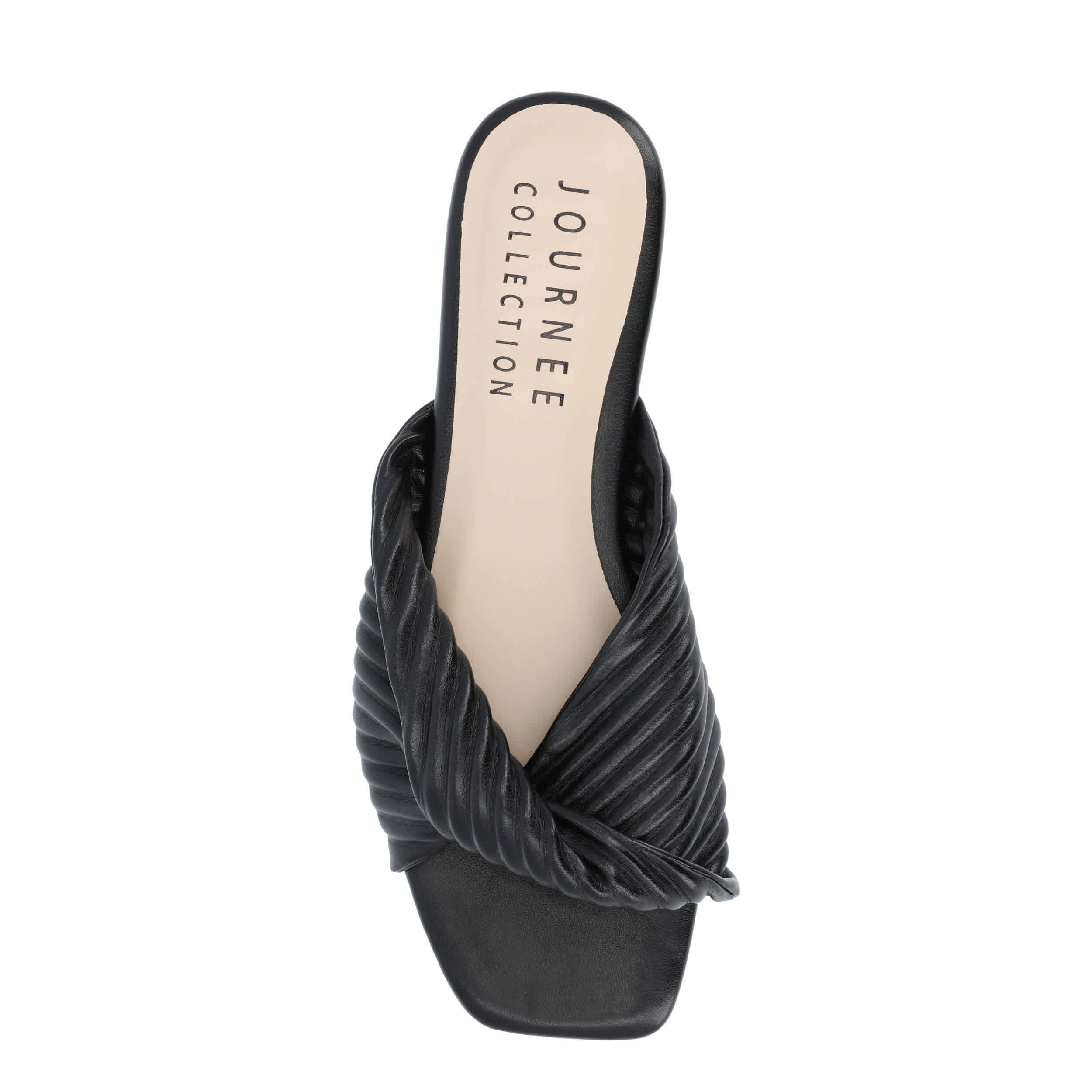 JOURNEE COLLECTION-WOMENS EMALYNN SLIDE SANDAL-BLACK & 