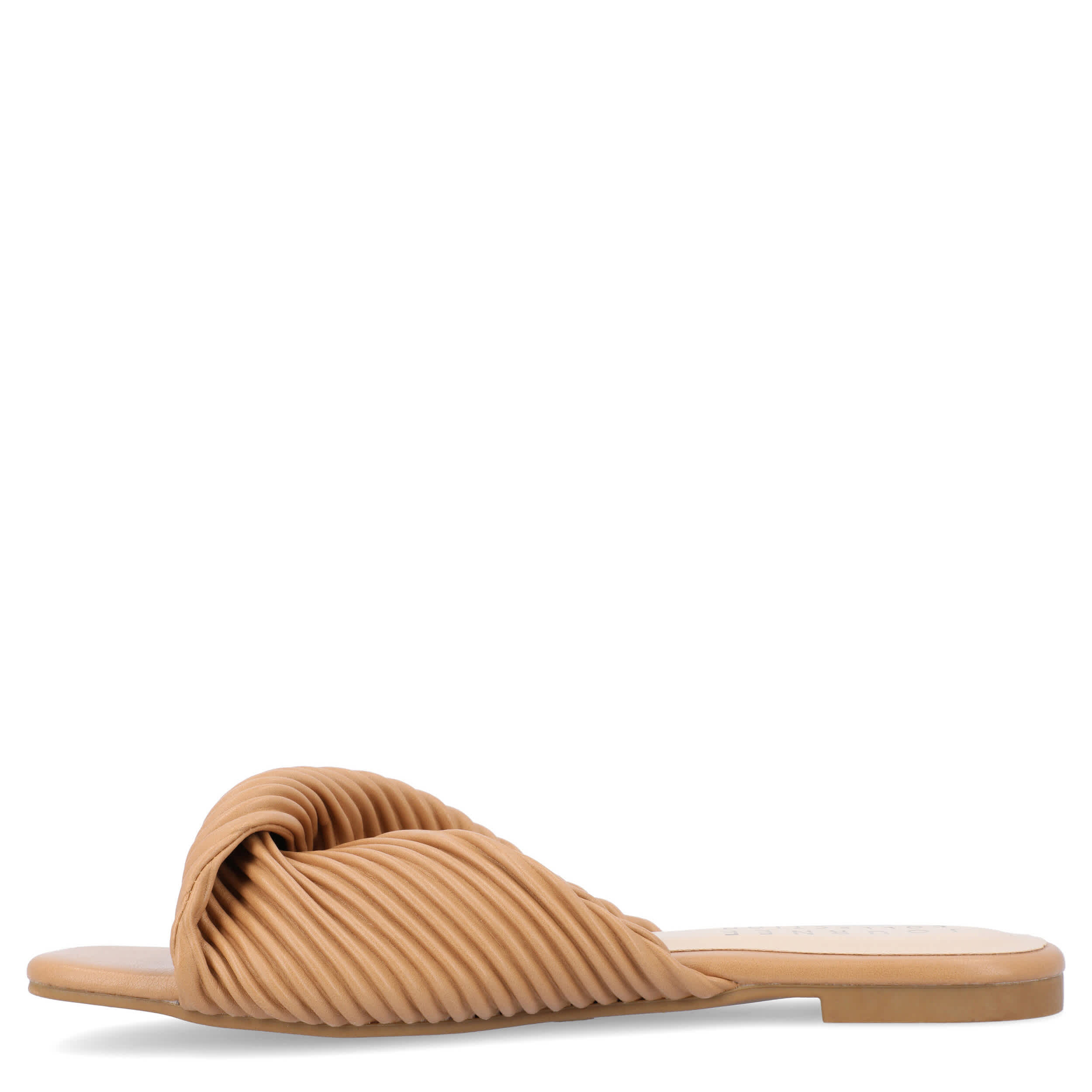 JOURNEE COLLECTION-WOMENS EMALYNN SLIP-ON SANDAL-TAN & 