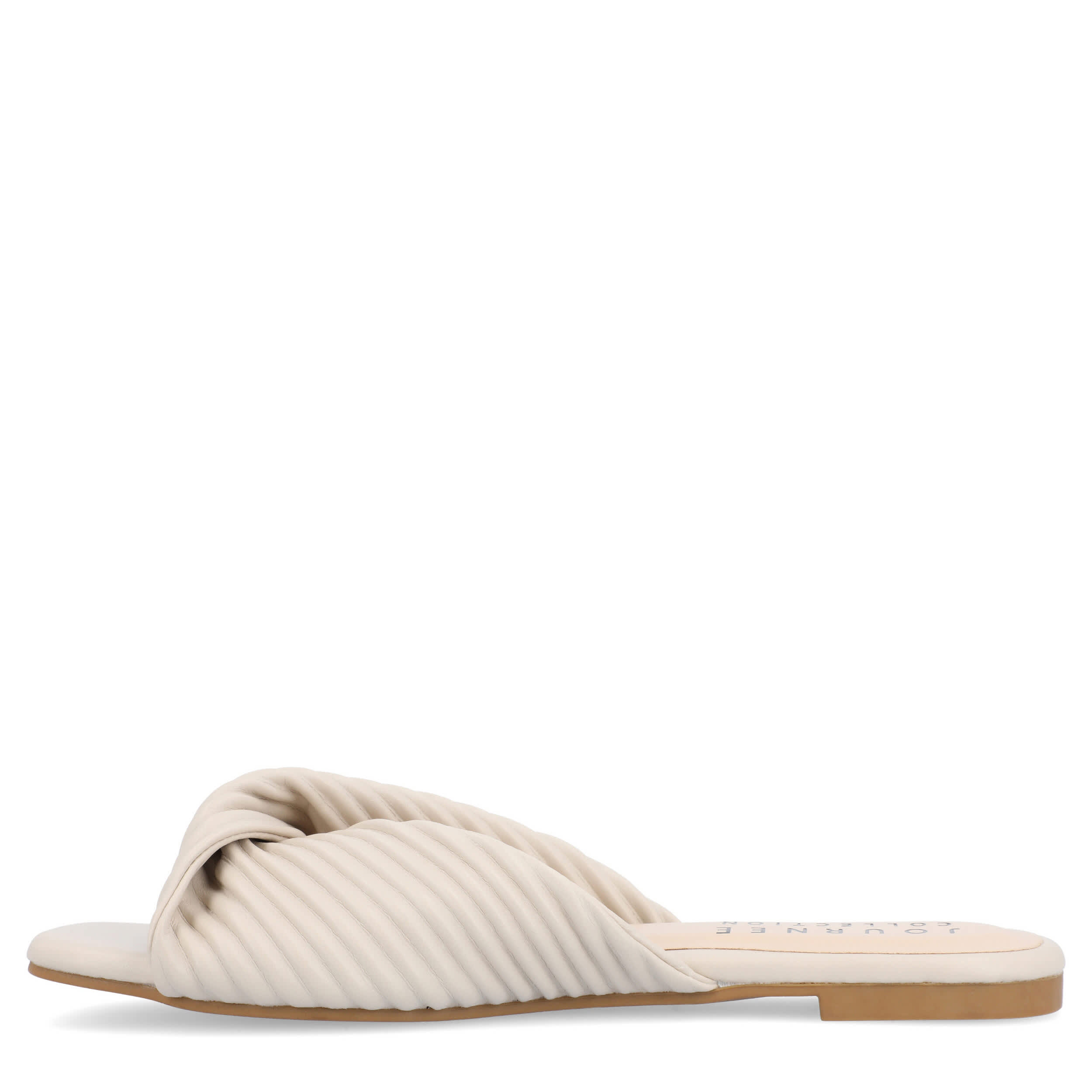 JOURNEE COLLECTION-WOMENS EMALYNN SLIP-ON SANDAL-SAND & 