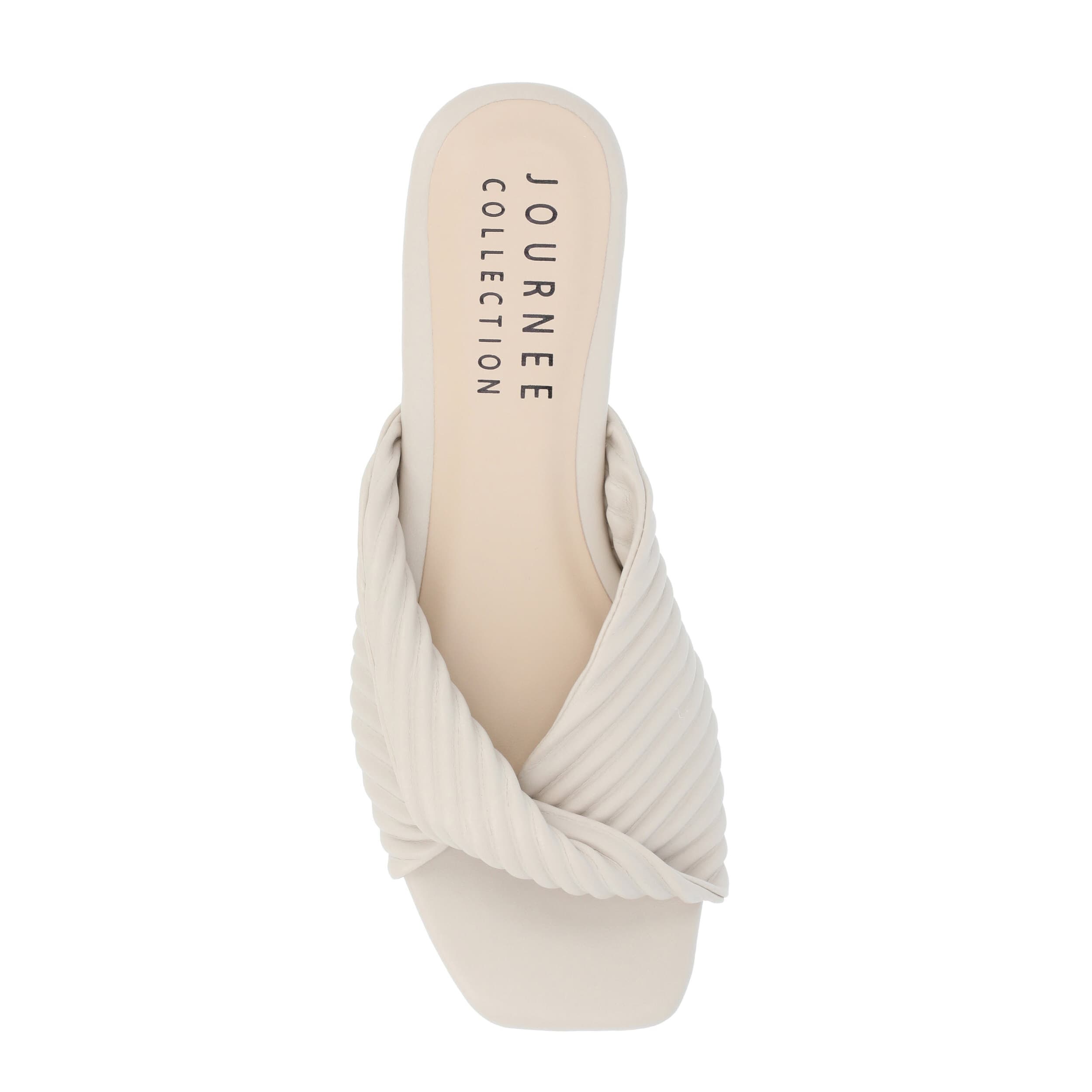 JOURNEE COLLECTION-WOMENS EMALYNN SLIP-ON SANDAL-SAND & 
