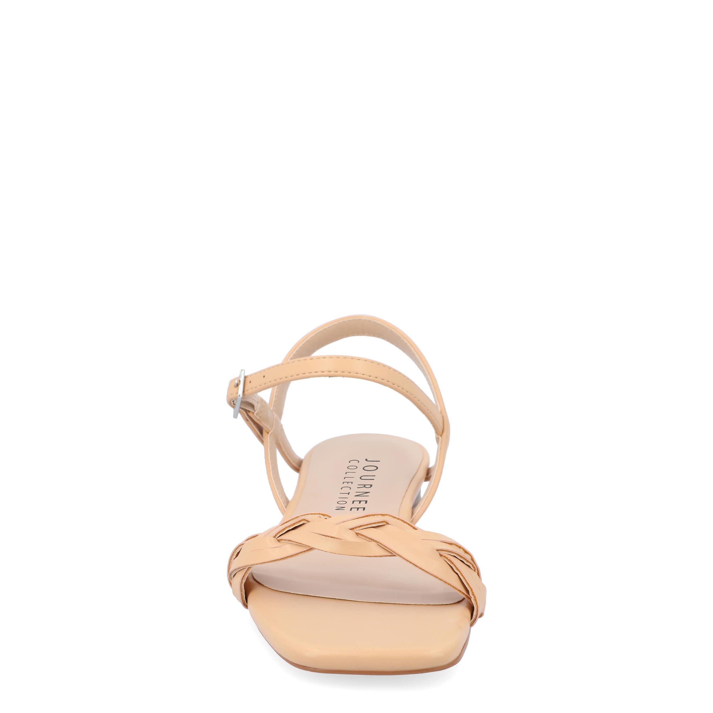 JOURNEE COLLECTION-WOMENS VERITY FLAT SANDAL-TAN & 
