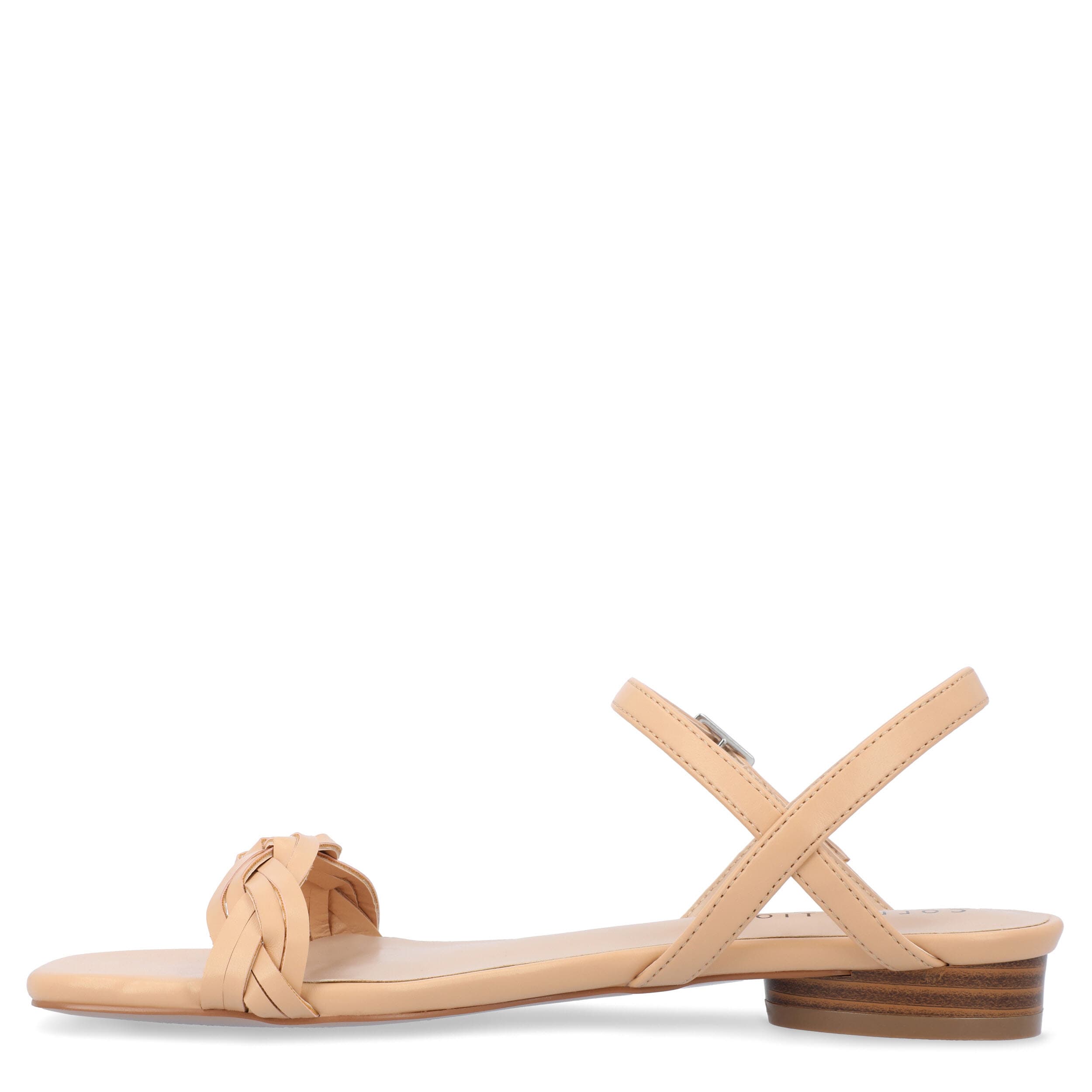 JOURNEE COLLECTION-WOMENS VERITY FLAT SANDAL-TAN & 