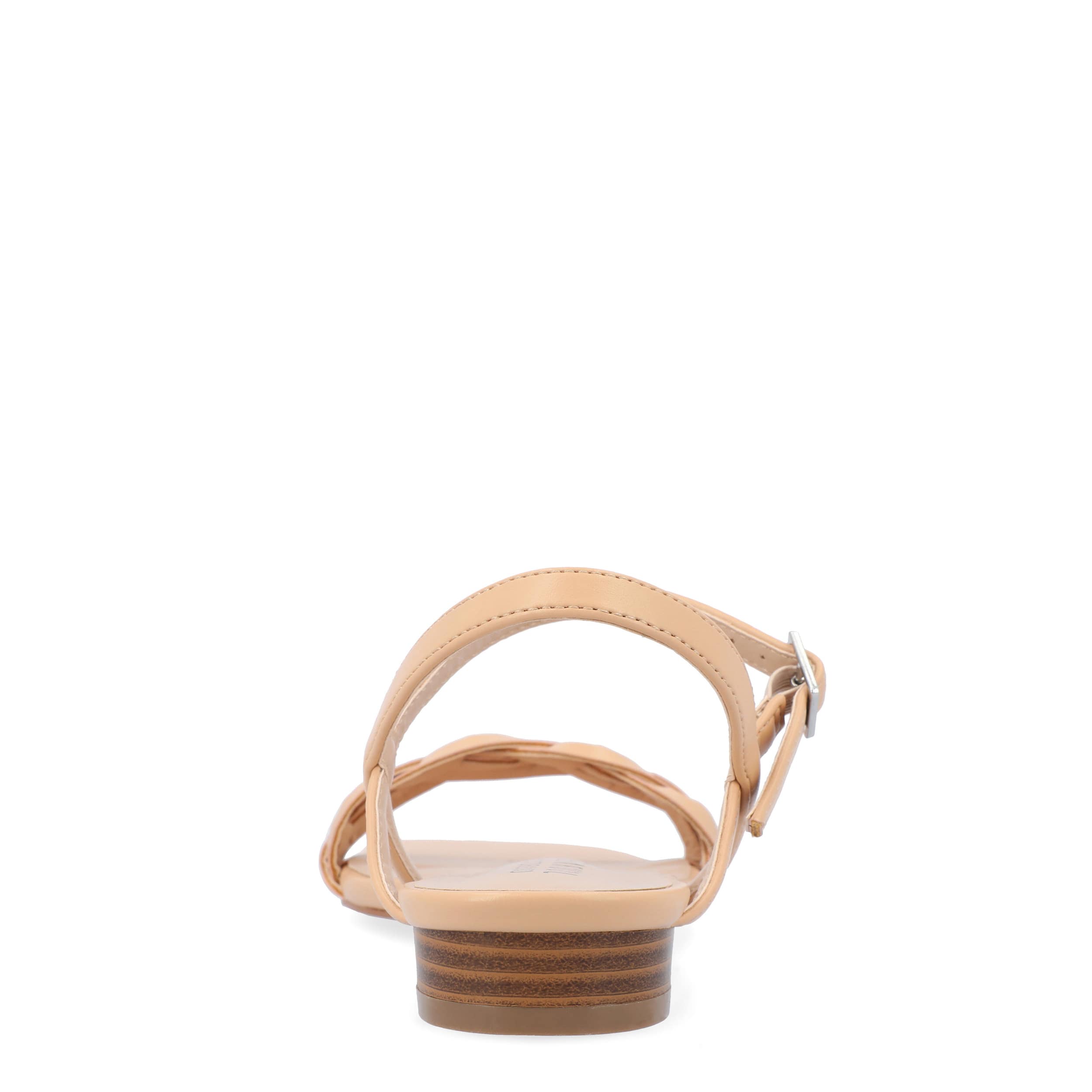 JOURNEE COLLECTION-WOMENS VERITY FLAT SANDAL-TAN & 