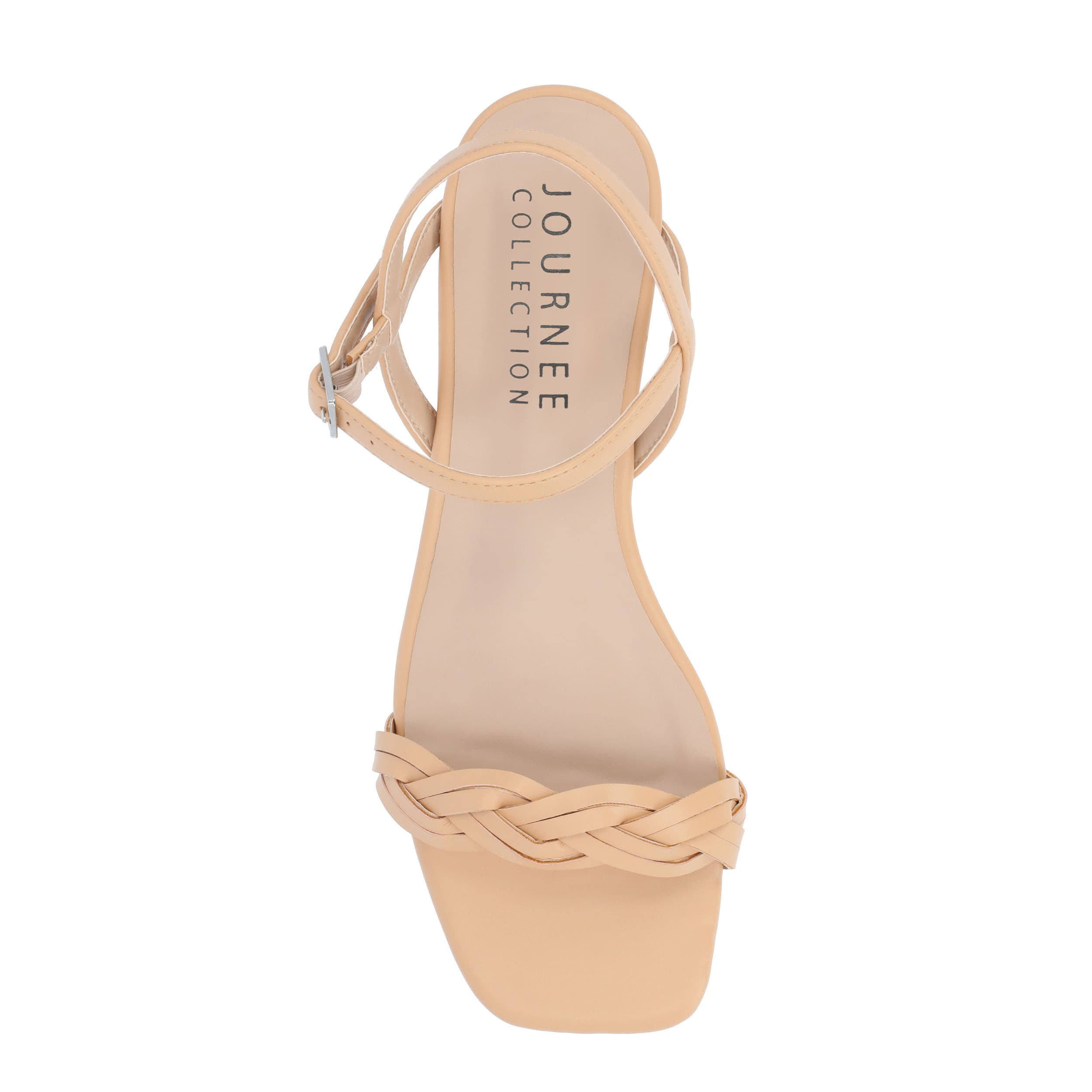 JOURNEE COLLECTION-WOMENS VERITY FLAT SANDAL-TAN & 