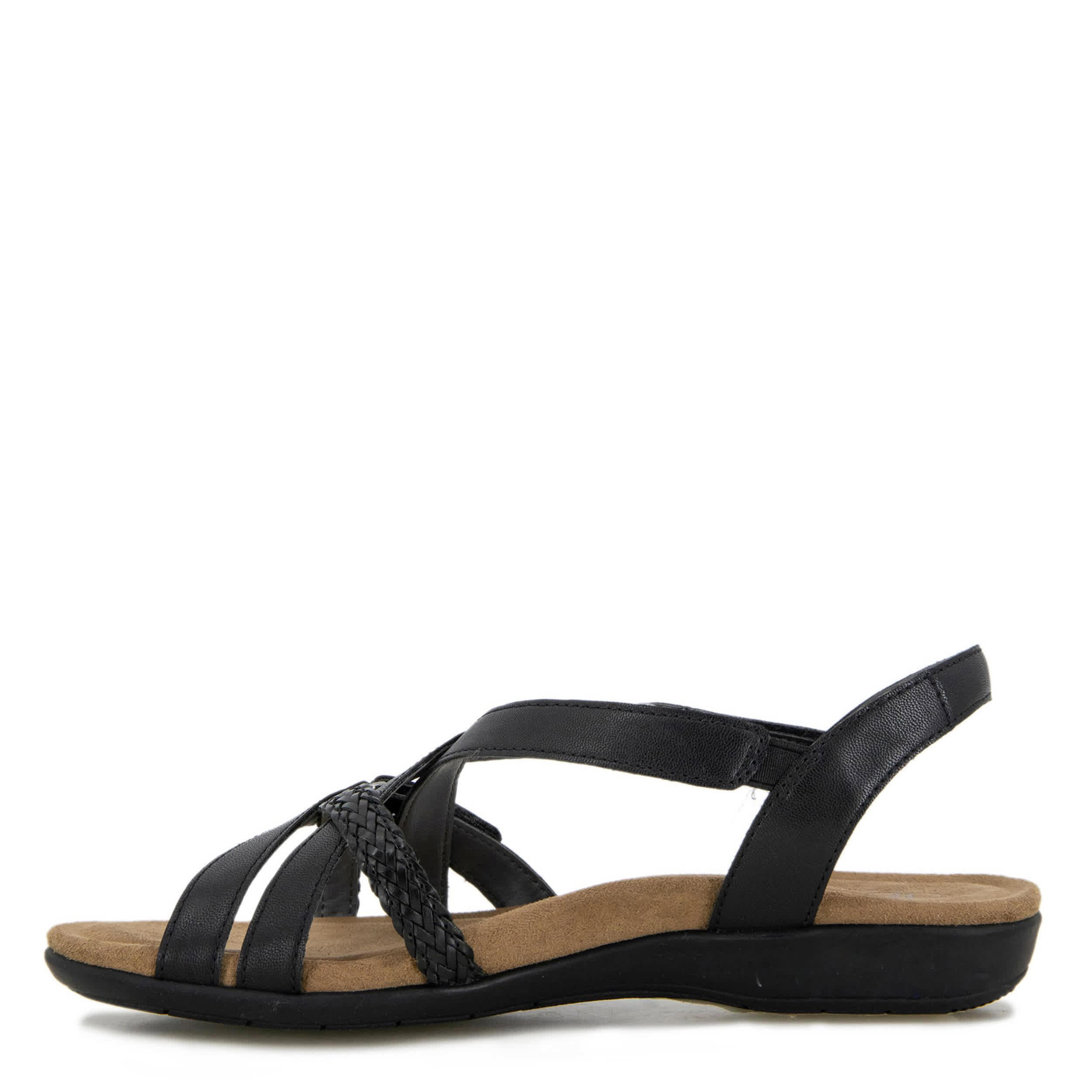 JBU-WOMENS BROOKE VEGAN FLAT SANDAL-BLACK & 