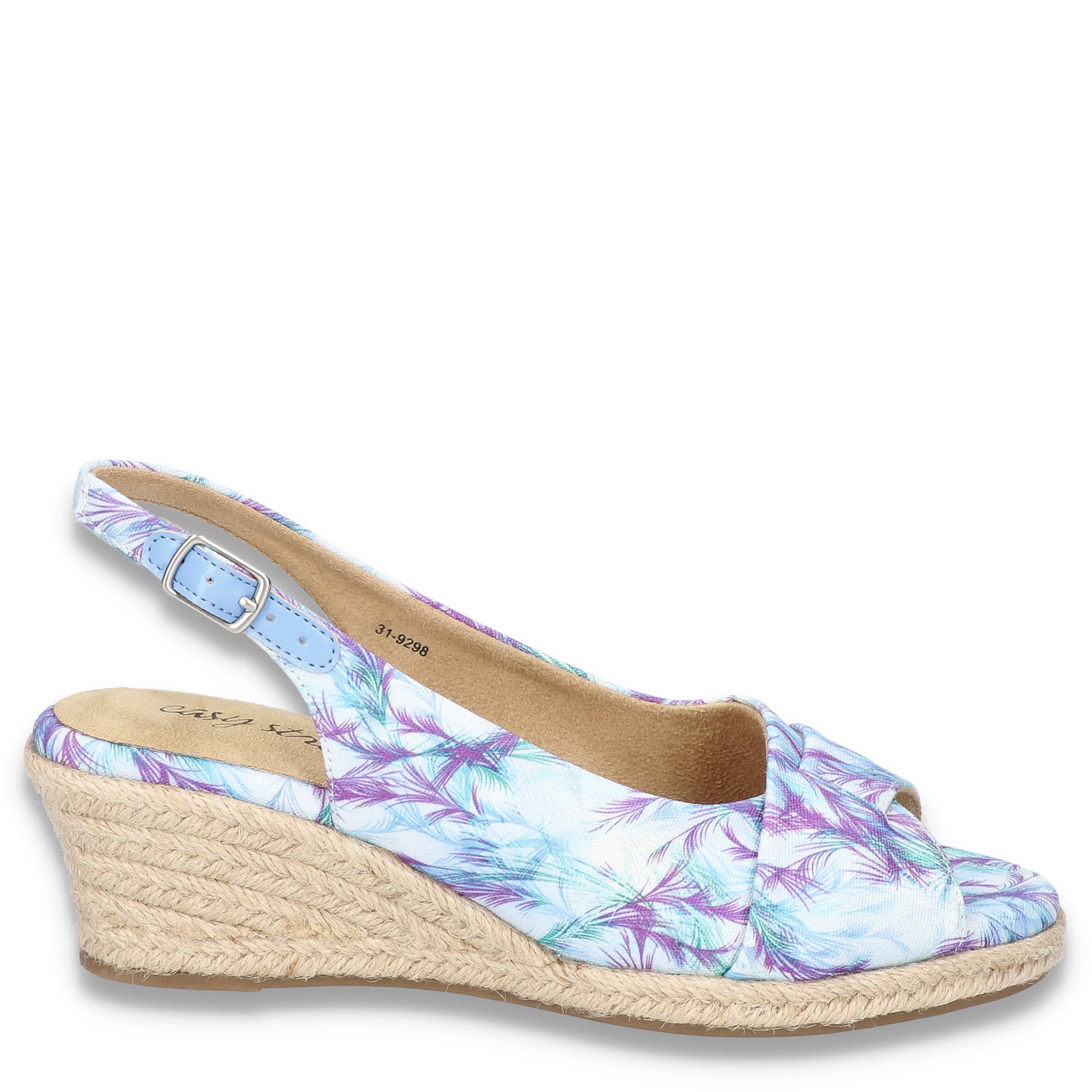 EASY STREET-WOMENS DEVLIN SANDAL-BLUE & PURPLE