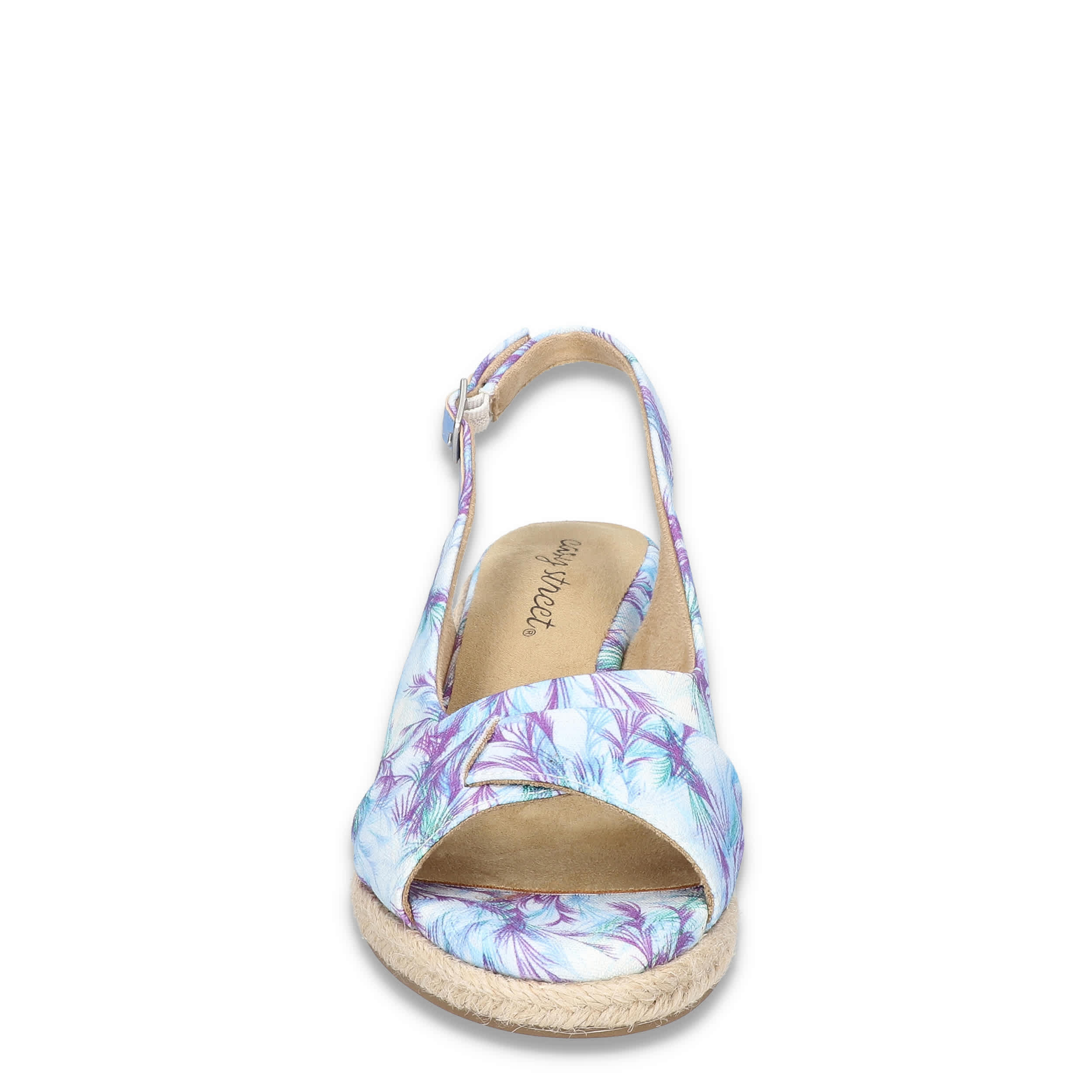 EASY STREET-WOMENS DEVLIN SANDAL-BLUE & PURPLE