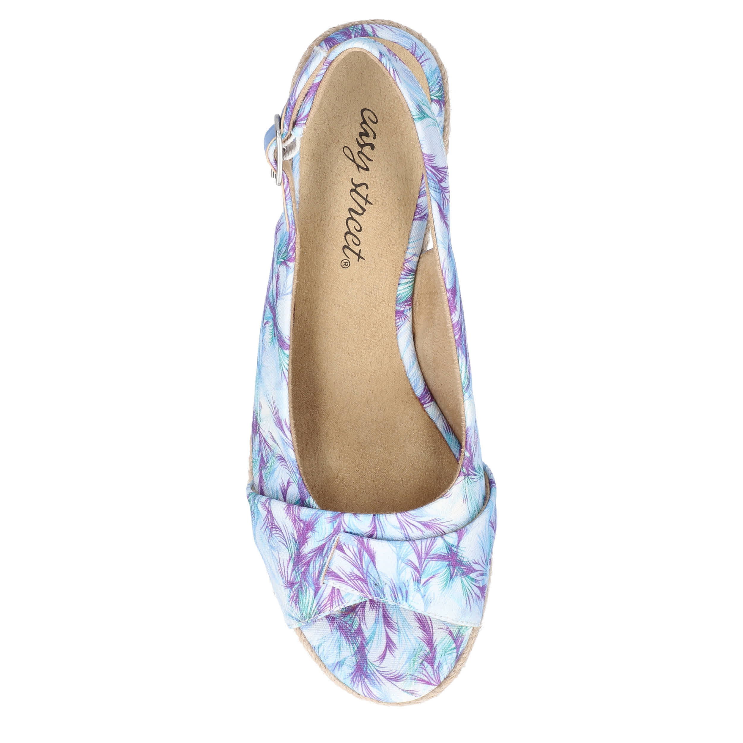 EASY STREET-WOMENS DEVLIN SANDAL-BLUE & PURPLE