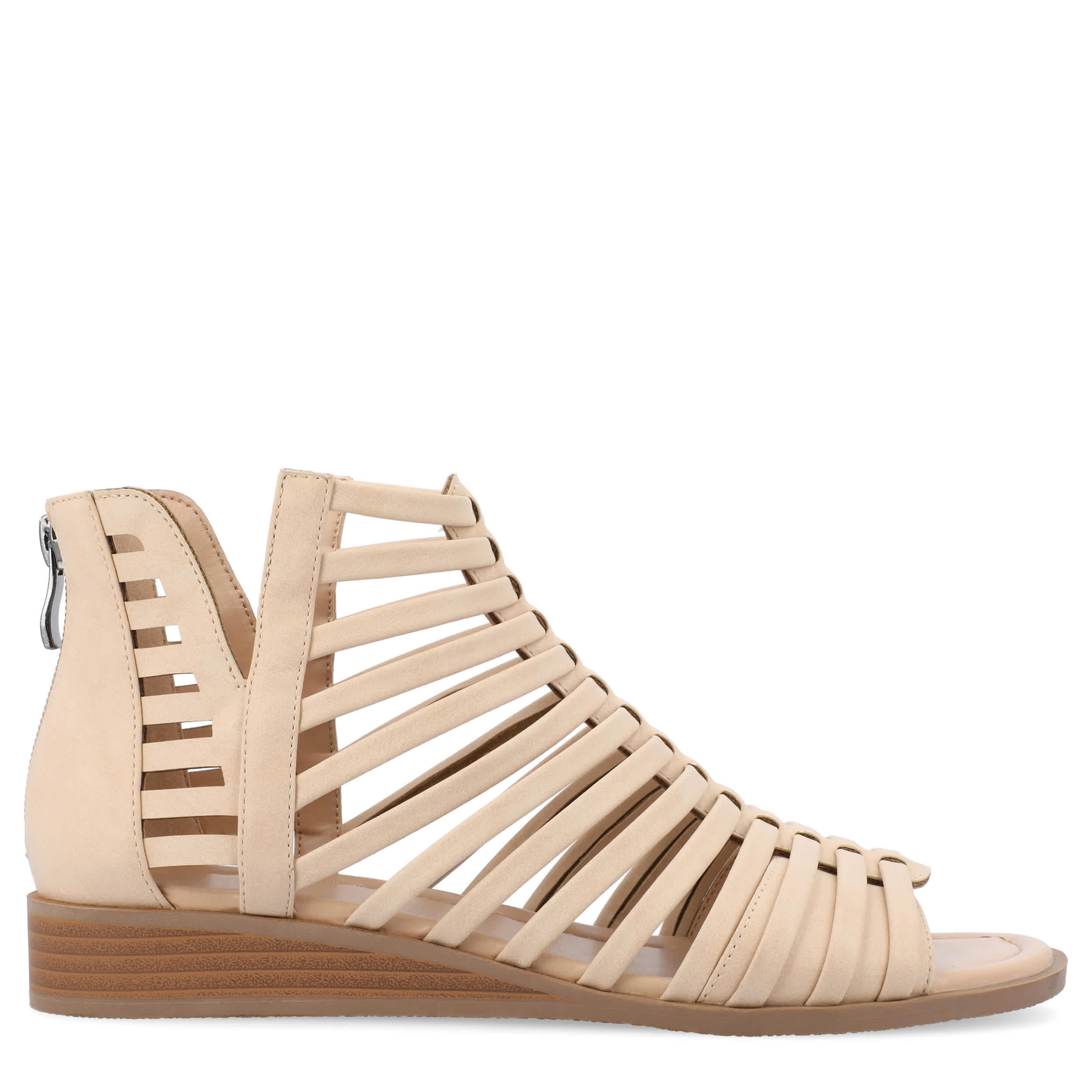 JOURNEE COLLECTION-WOMENS DELILAH WIDE SANDAL-NUDE & 