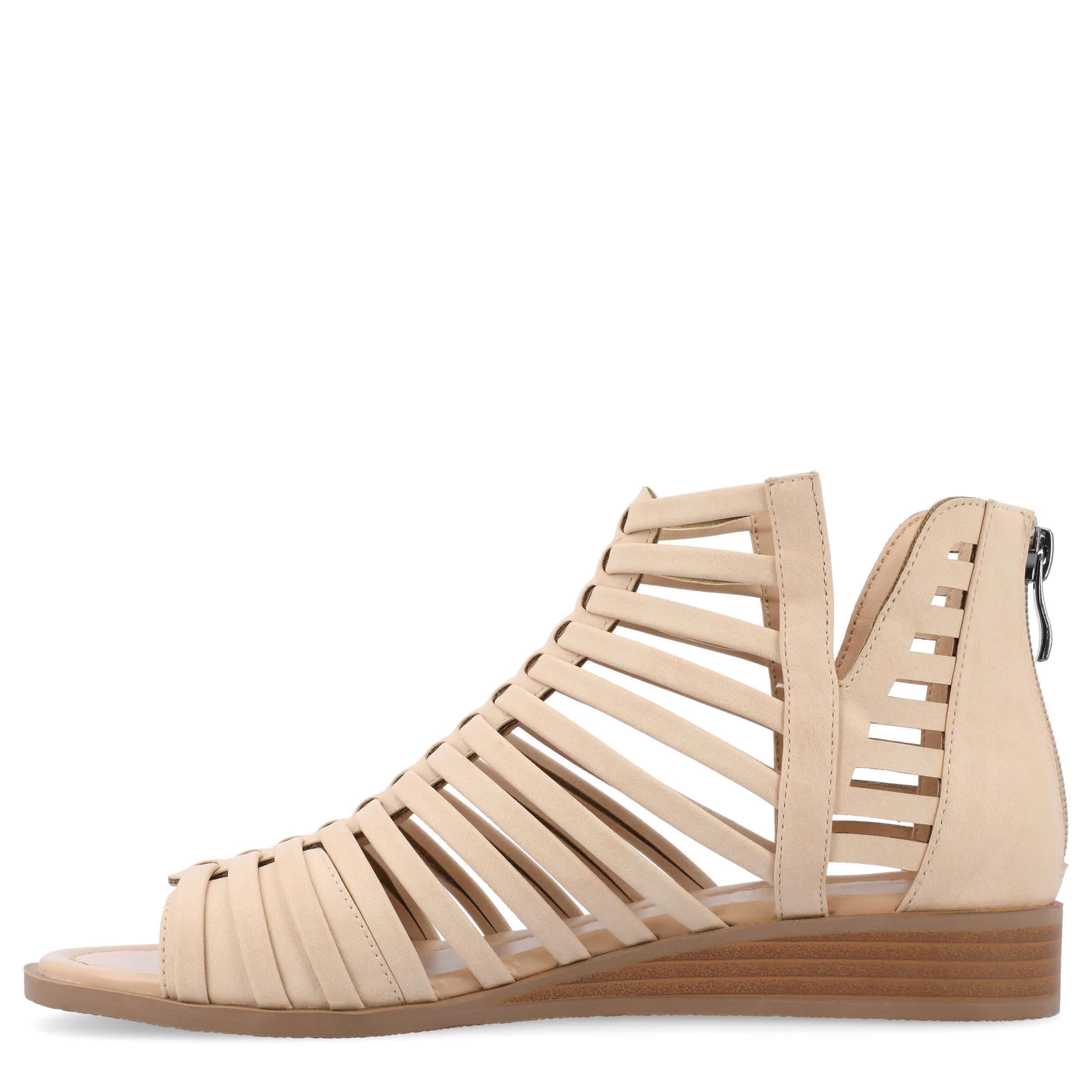 JOURNEE COLLECTION-WOMENS DELILAH WIDE SANDAL-NUDE & 