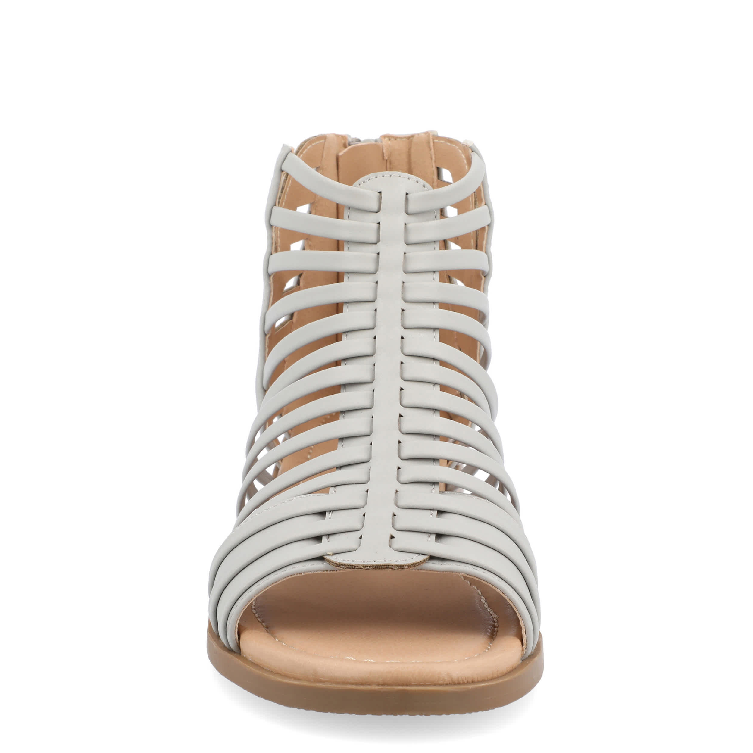 JOURNEE COLLECTION-WOMENS DELILAH WIDE SANDAL-GREY & 