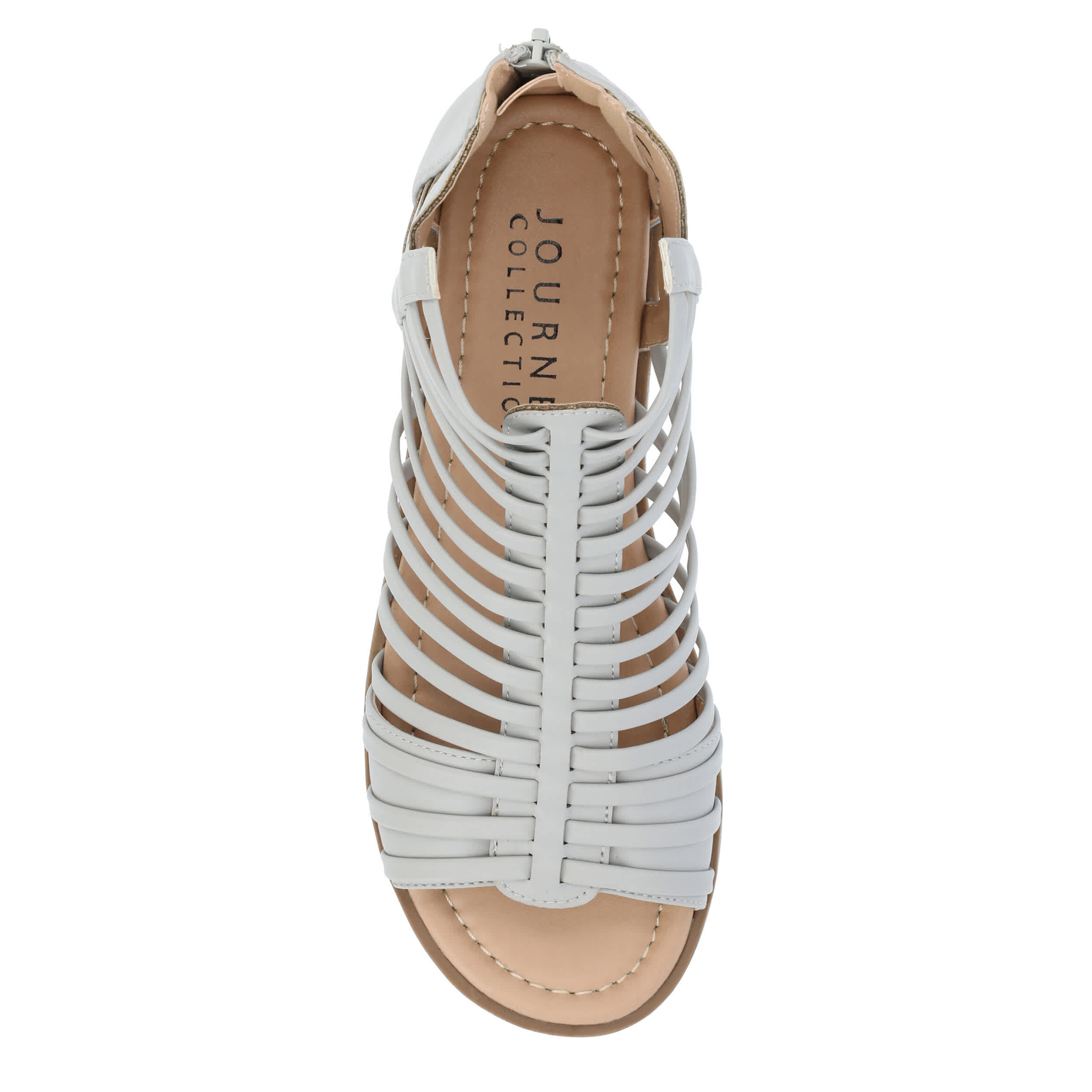JOURNEE COLLECTION-WOMENS DELILAH WIDE SANDAL-GREY & 