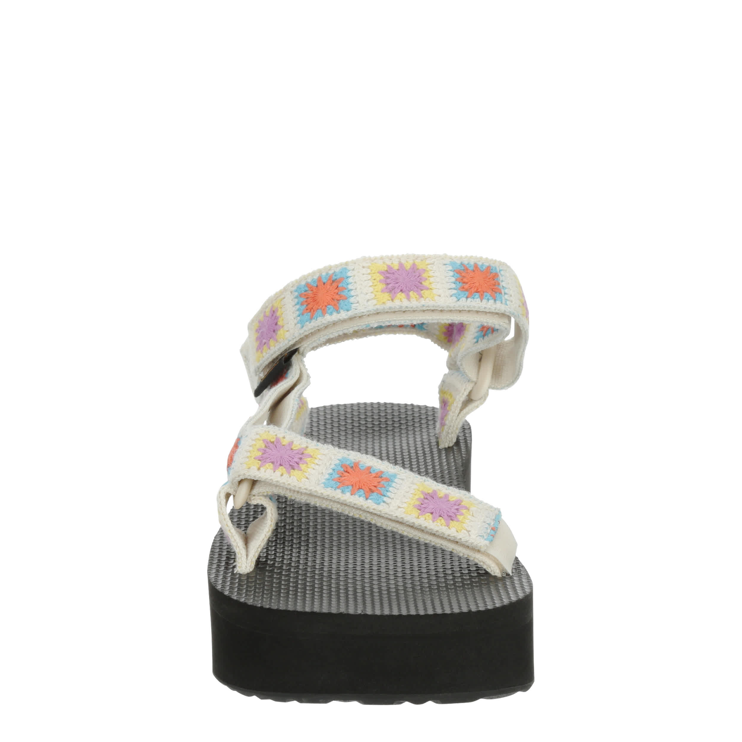 TEVA-WOMENS FLATFORM CROCHET OUTDOOR SANDAL-NATURAL & MULTICOLOR