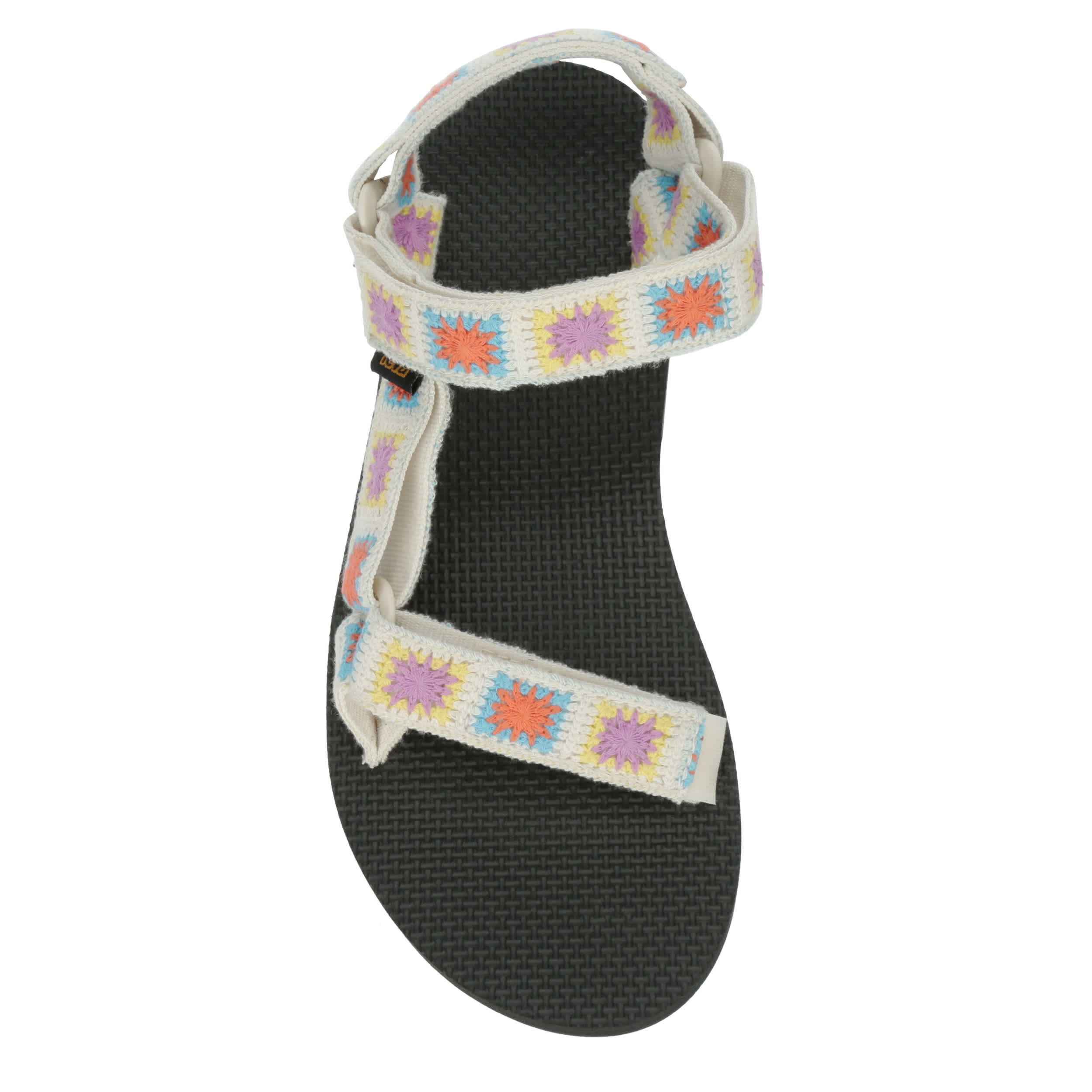 TEVA-WOMENS FLATFORM CROCHET OUTDOOR SANDAL-NATURAL & MULTICOLOR