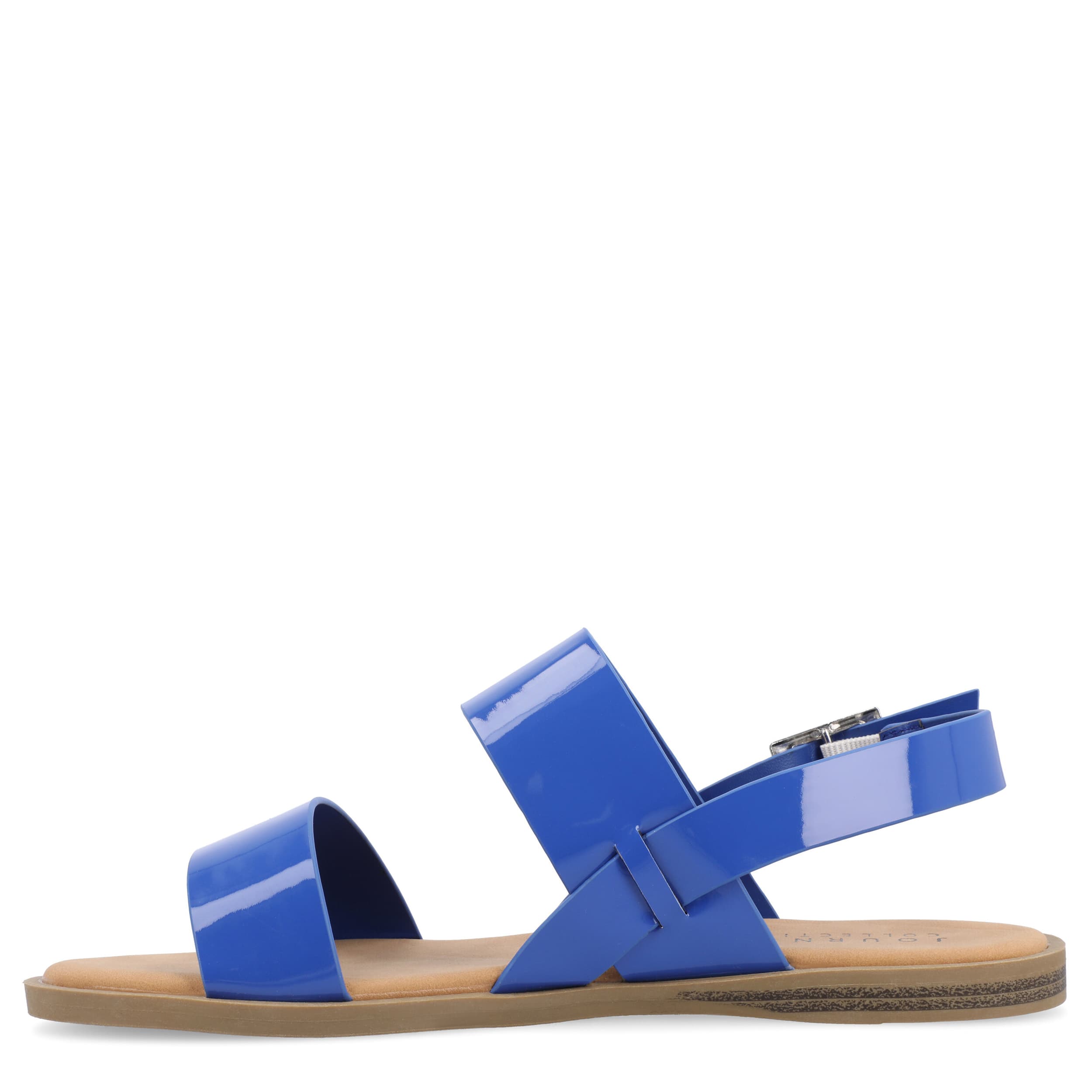 JOURNEE COLLECTION-WOMENS LAVINE FLAT SANDAL-NAVY & 
