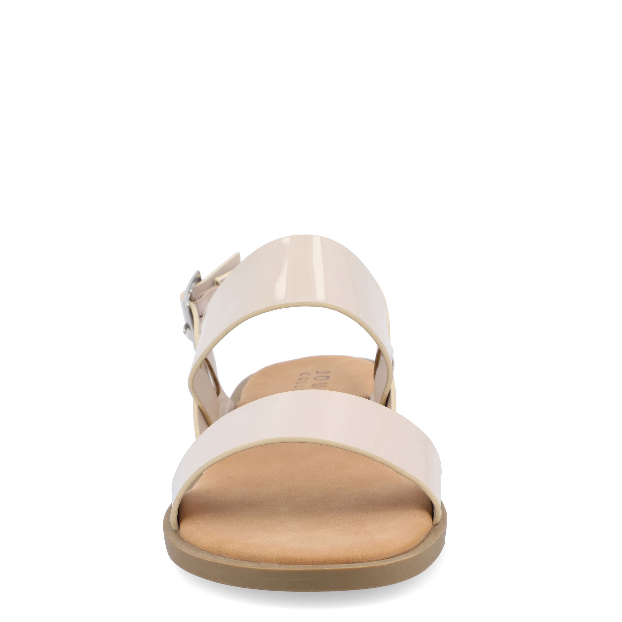 JOURNEE COLLECTION-WOMENS LAVINE WIDE FLAT SANDAL-KHAKI & 
