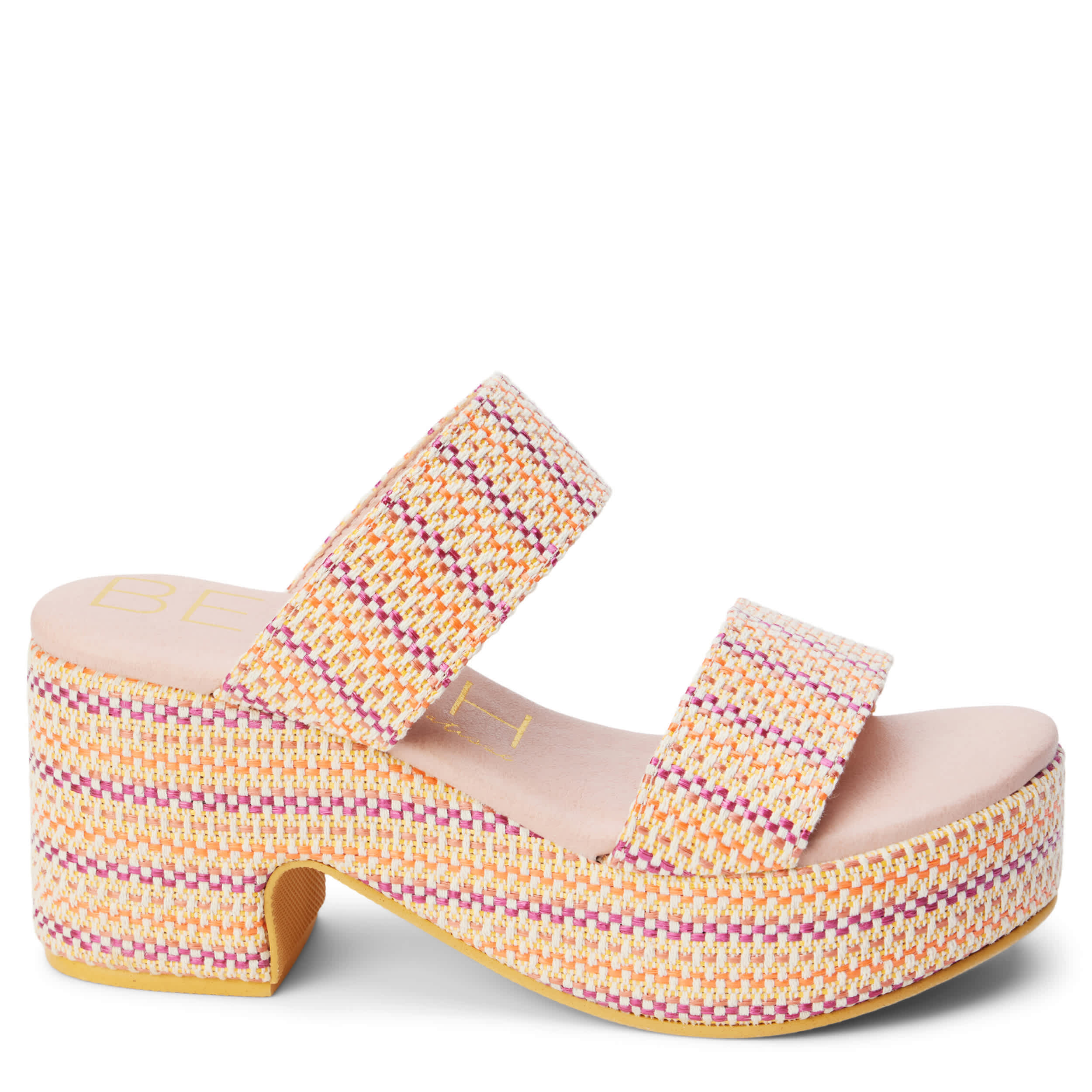 BEACH-WOMENS OCEAN AVE PLATFORM SANDAL-PINK & 