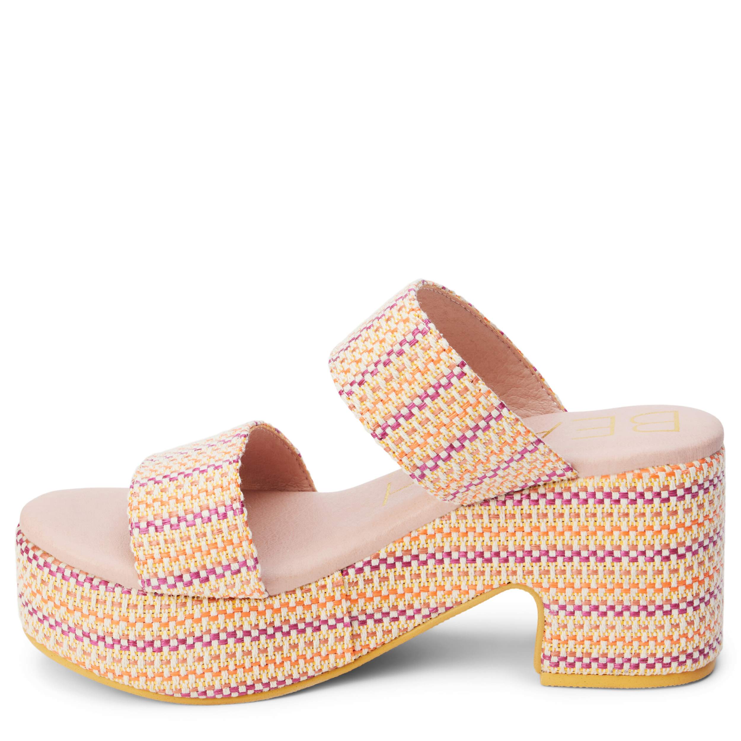 BEACH-WOMENS OCEAN AVE PLATFORM SANDAL-PINK & 